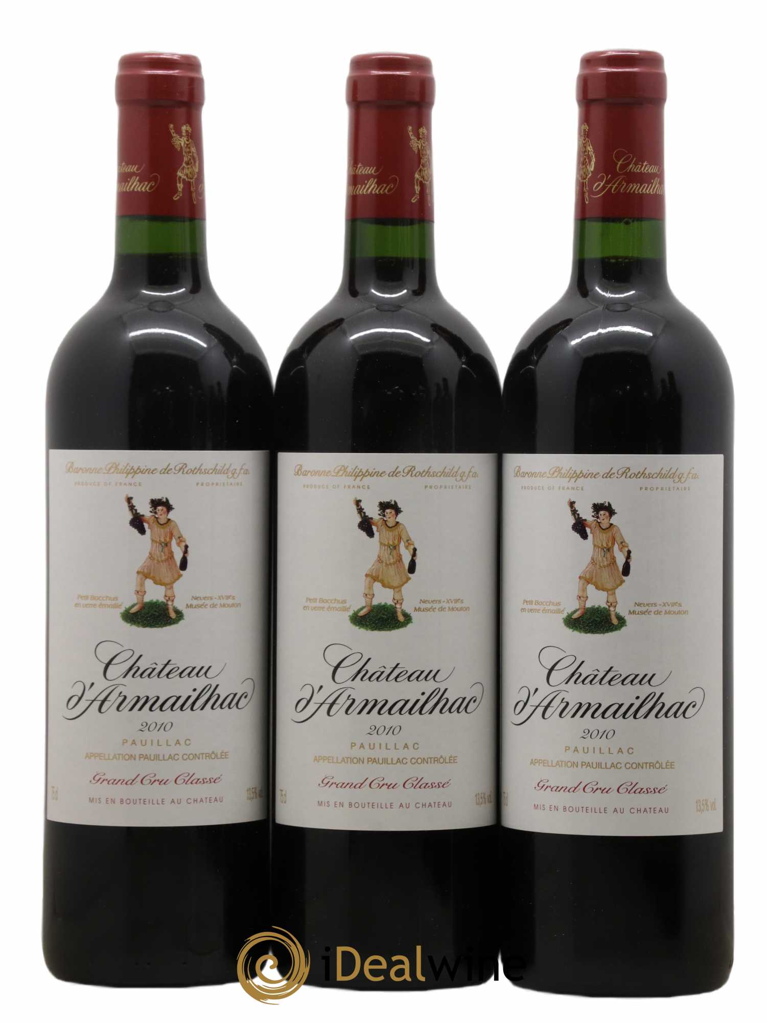 Château d' Armailhac - Mouton Baron(ne) Philippe 5ème Grand Cru Classé 2010 - Lot de 6 bouteilles - 1