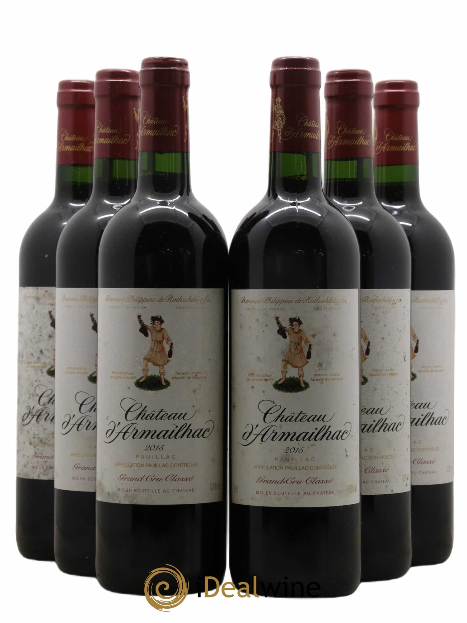 Château d' Armailhac - Mouton Baron(ne) Philippe 5ème Grand Cru Classé 2015 - Lot de 6 bouteilles - 0