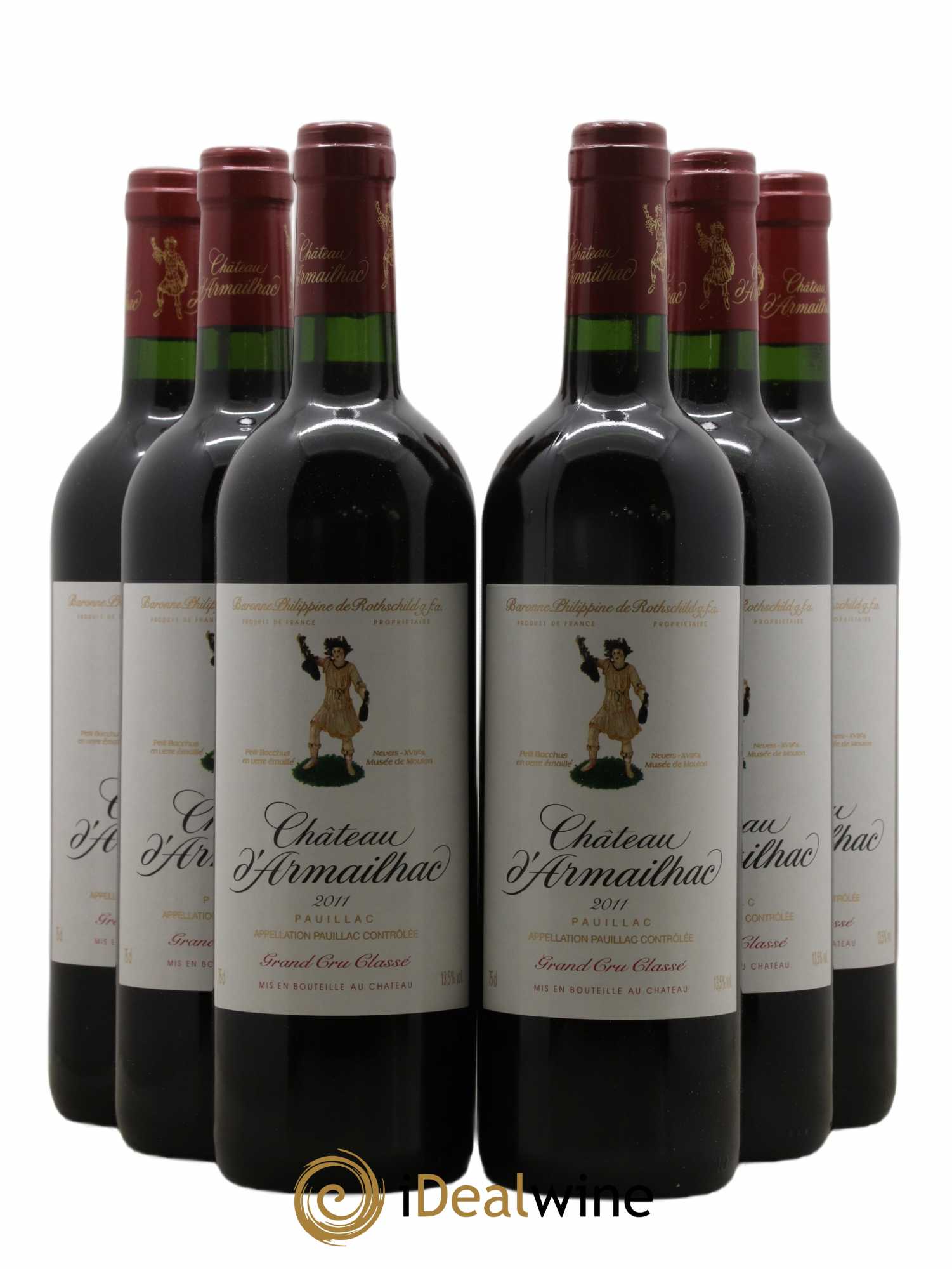 Château d' Armailhac - Mouton Baron(ne) Philippe 5ème Grand Cru Classé 2011 - Lot de 6 bouteilles - 0