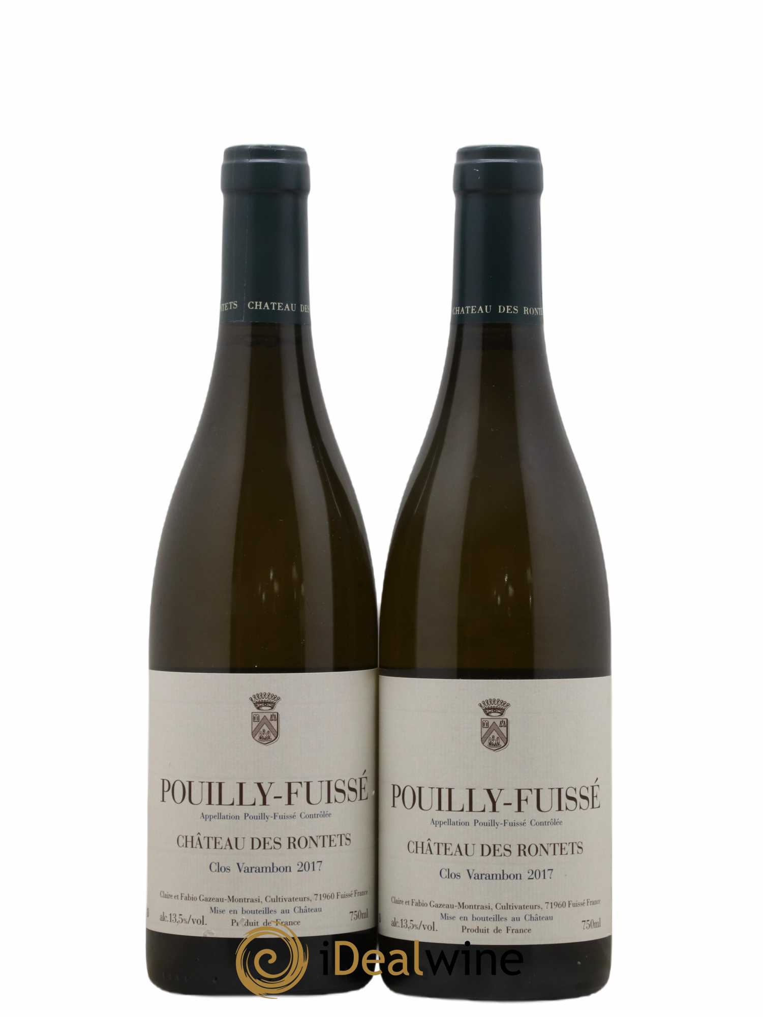 Pouilly-Fuissé Clos Varambon Château des Rontets 2017 - Lot de 2 bouteilles - 0