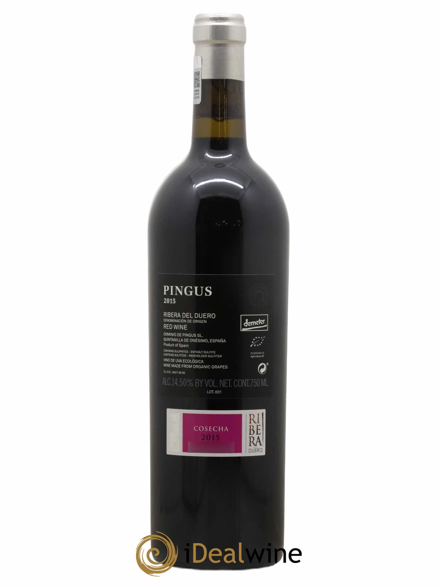 Ribera Del Duero Pingus Dominio de Pingus - Peter Sisseck 2015 - Lot de 1 bouteille - 1