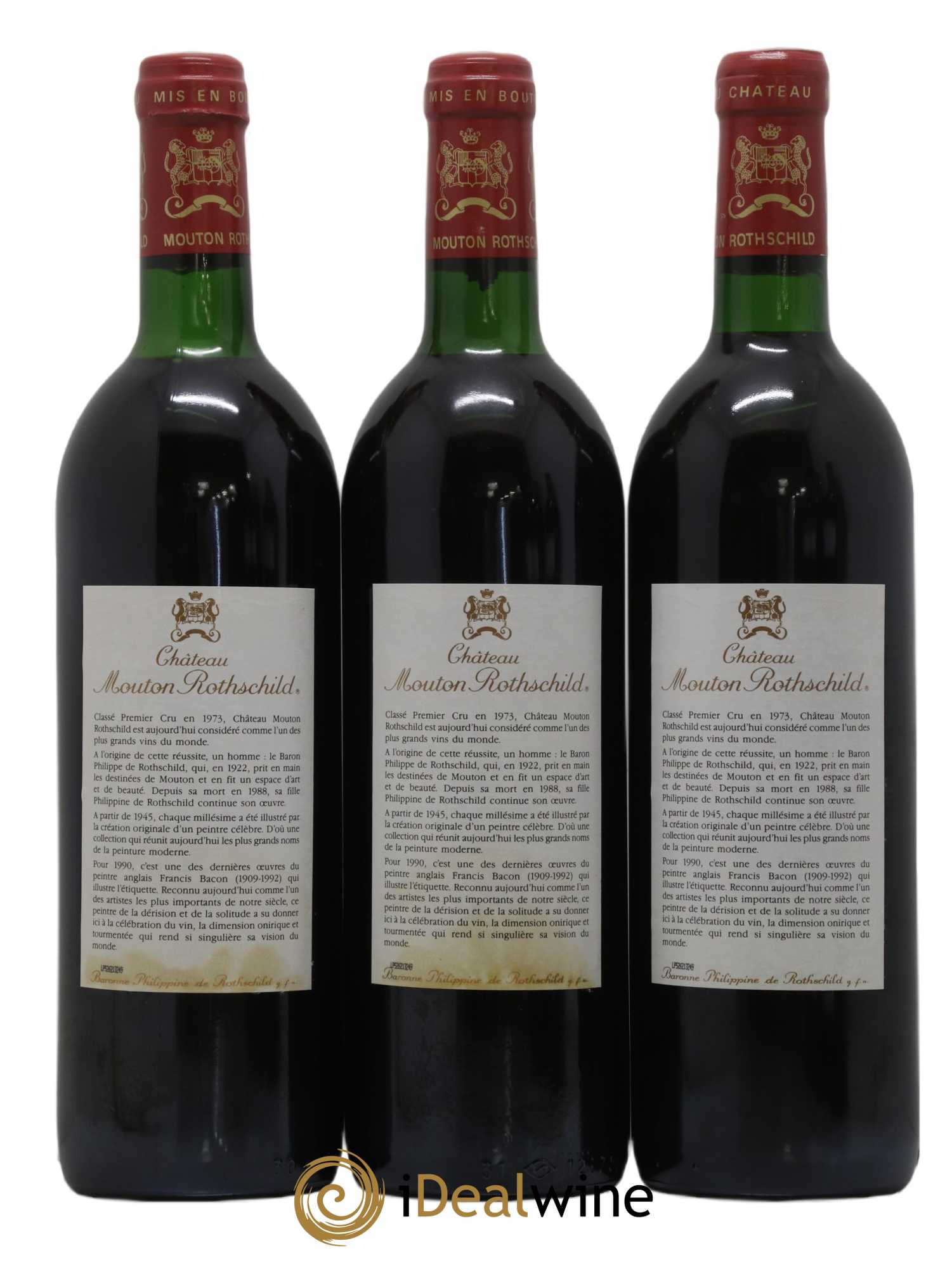 Château Mouton Rothschild 1er Grand Cru Classé 1990 - Lot de 6 bouteilles - 2