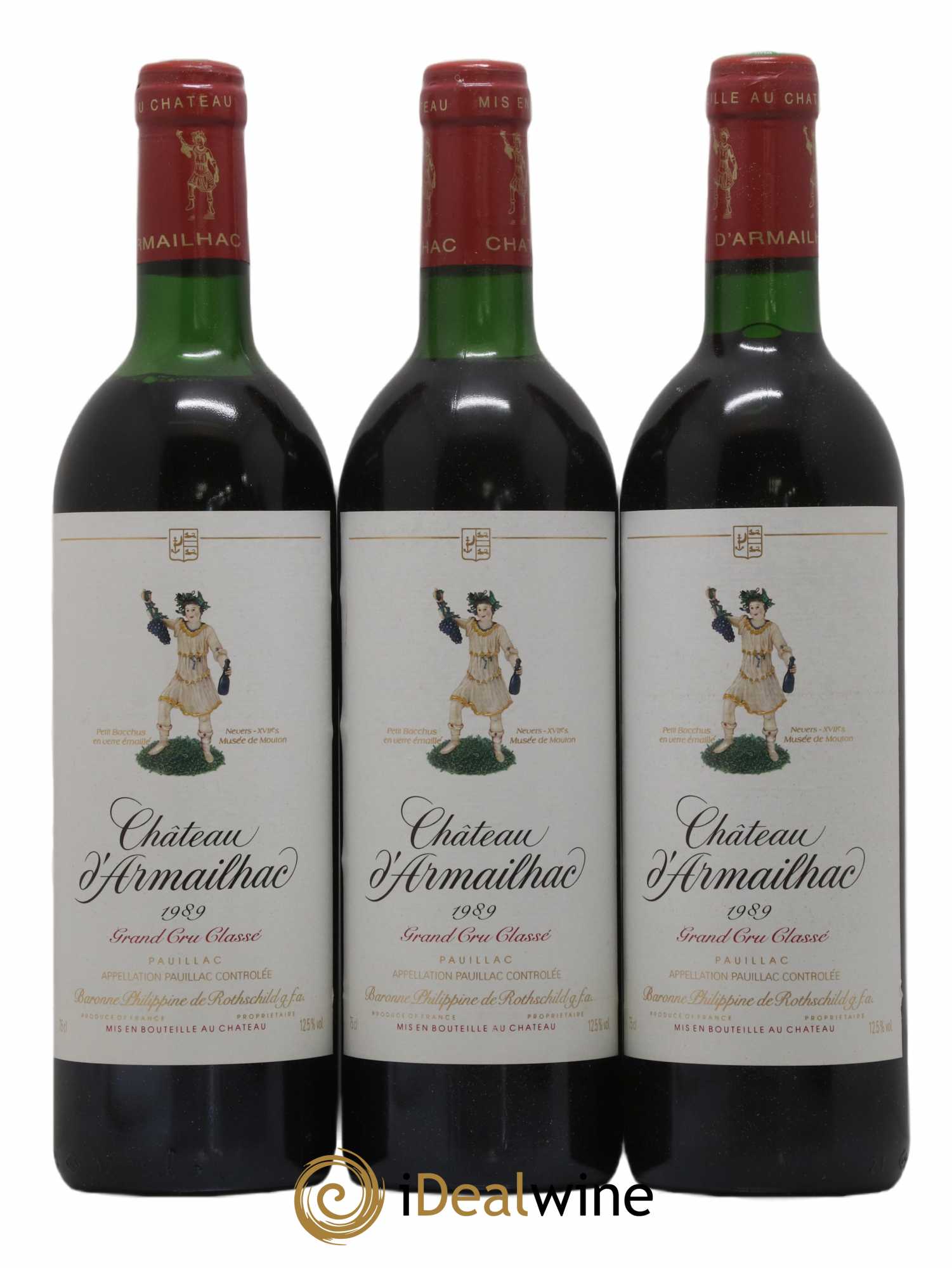Château d' Armailhac - Mouton Baron(ne) Philippe 5ème Grand Cru Classé 1989 - Lot de 6 bouteilles - 2