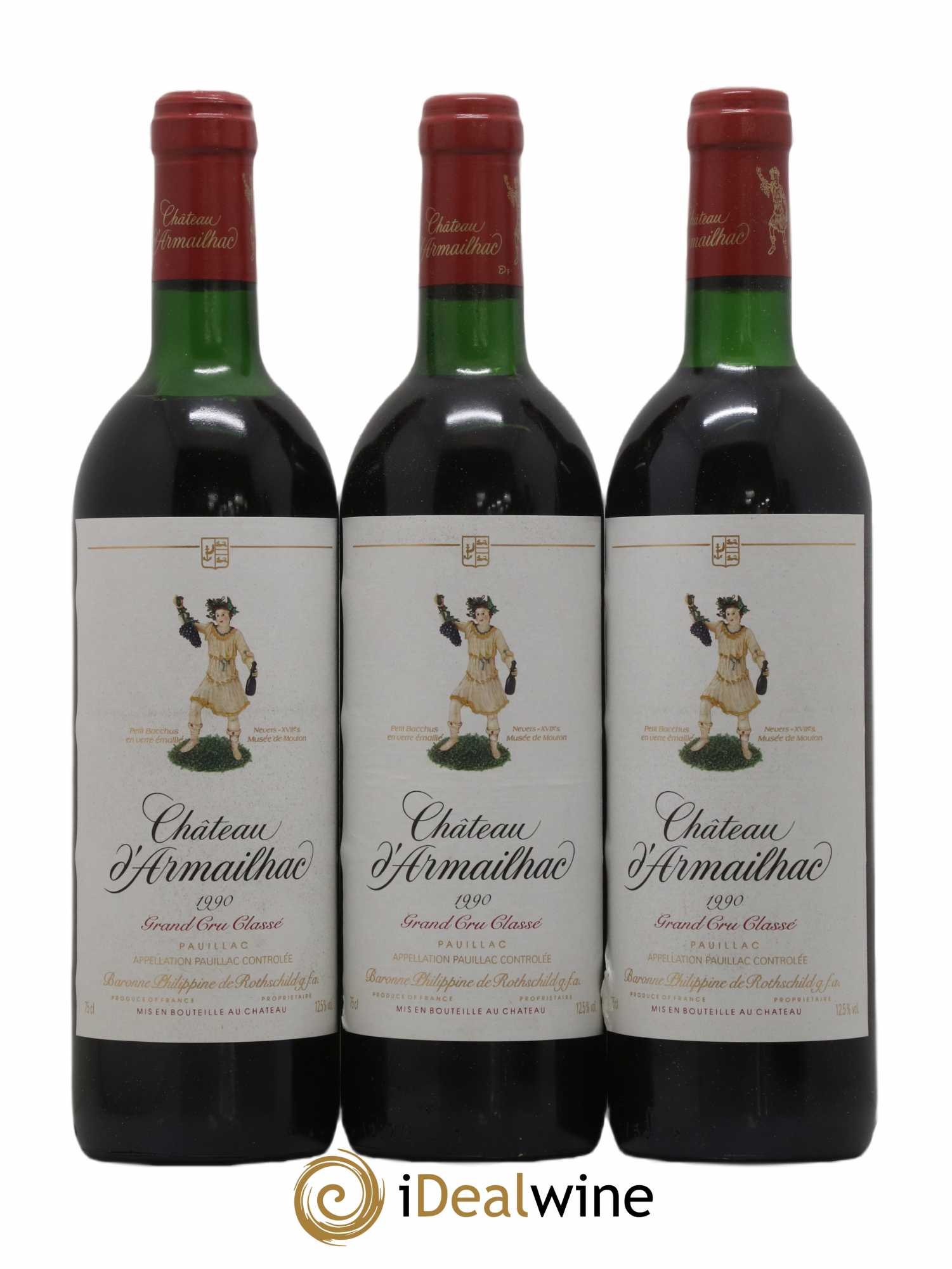 Château d' Armailhac - Mouton Baron(ne) Philippe 5ème Grand Cru Classé 1990 - Lot de 6 bouteilles - 2