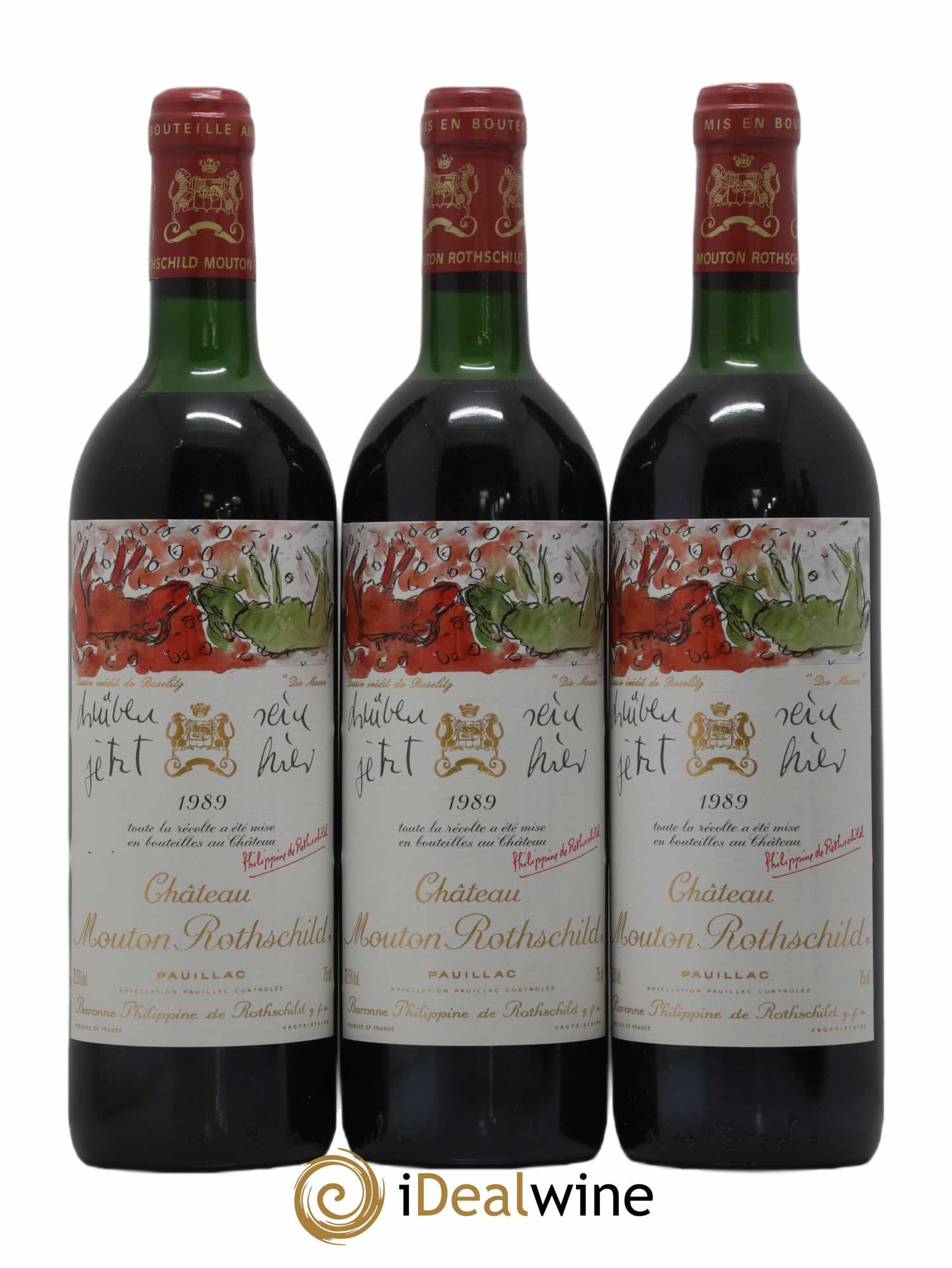 Château Mouton Rothschild 1er Grand Cru Classé 1989 - Lot de 6 bouteilles - 1