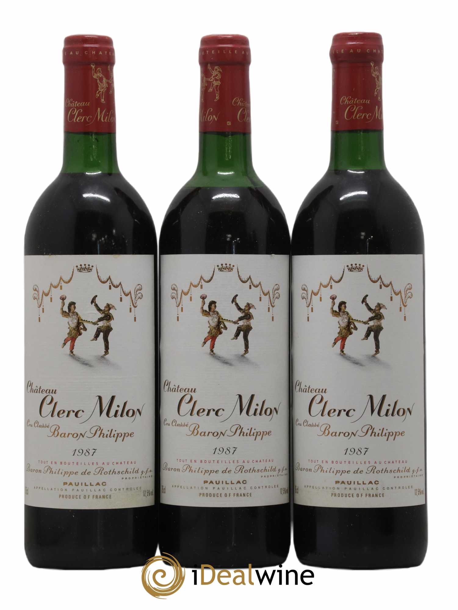 Château Clerc Milon 5ème Grand Cru Classé 1987 - Lot de 6 bouteilles - 1