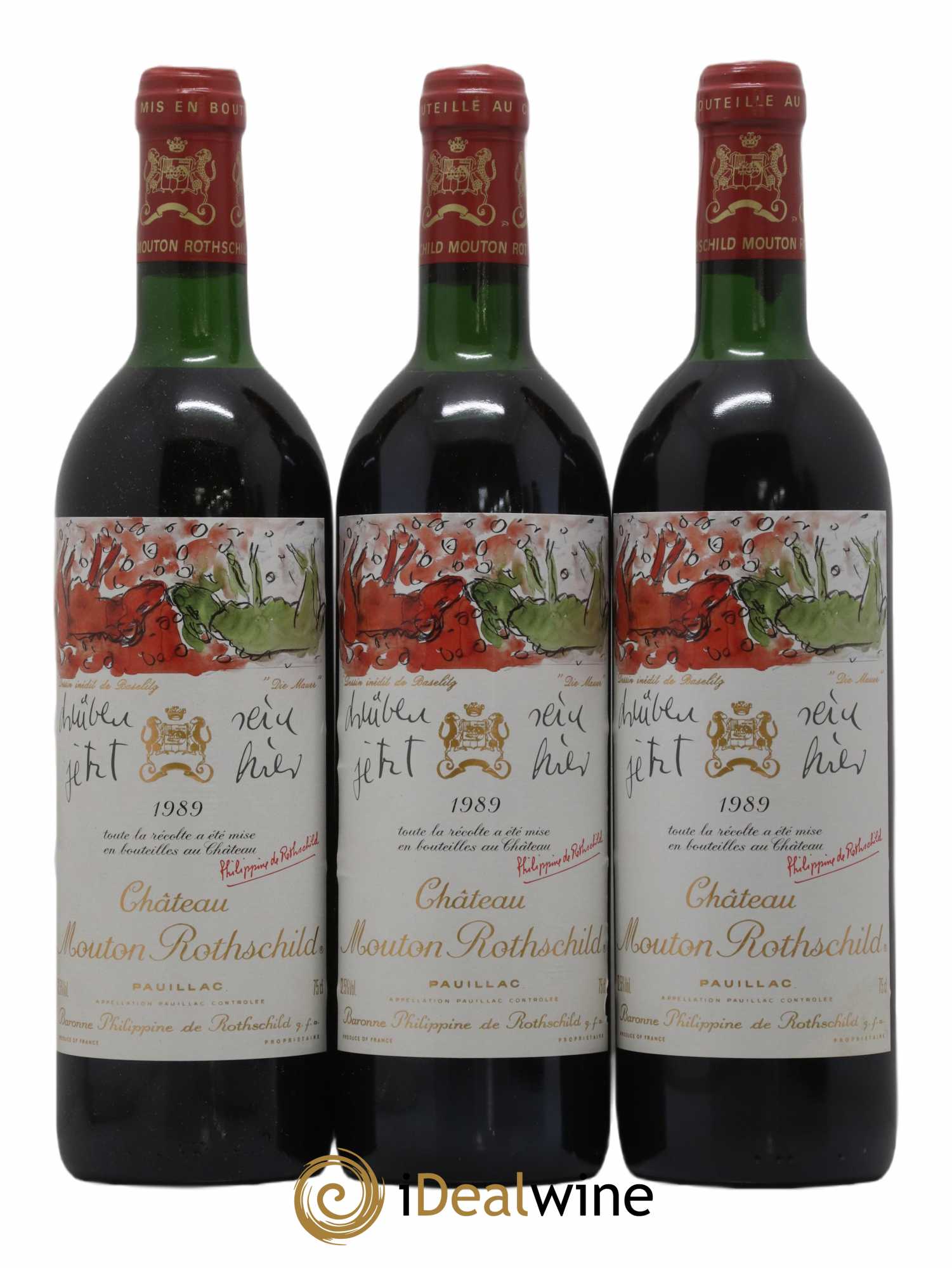 Château Mouton Rothschild 1er Grand Cru Classé 1989 - Lot de 6 bouteilles - 1