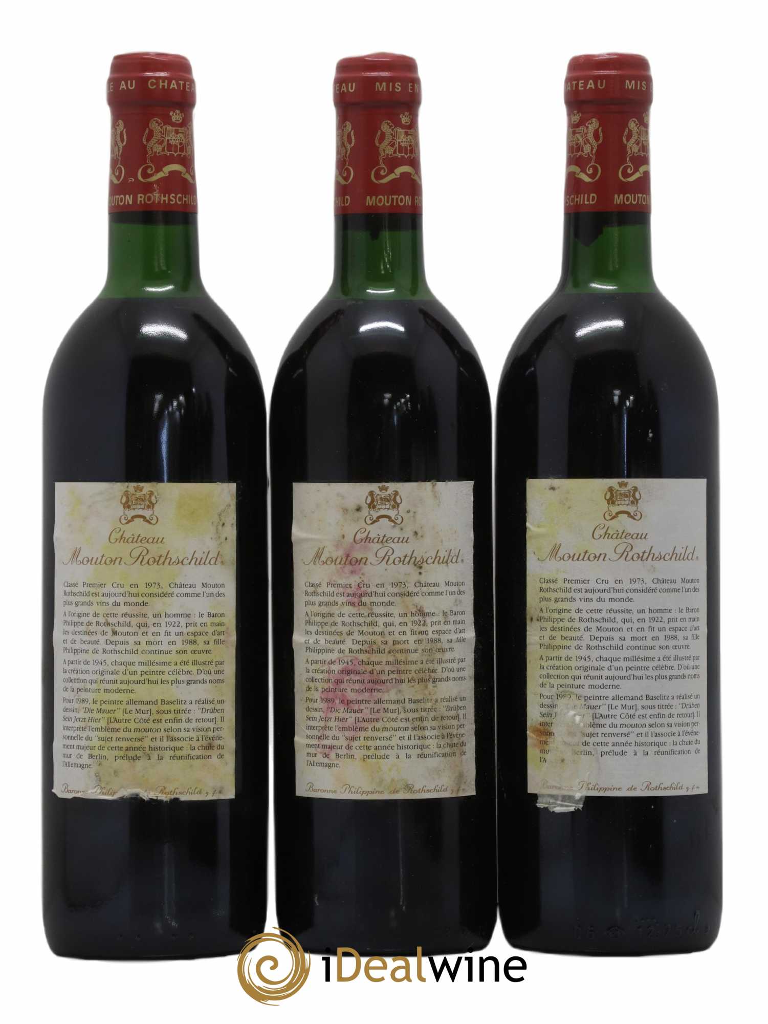Château Mouton Rothschild 1er Grand Cru Classé 1989 - Lot de 6 bouteilles - 2