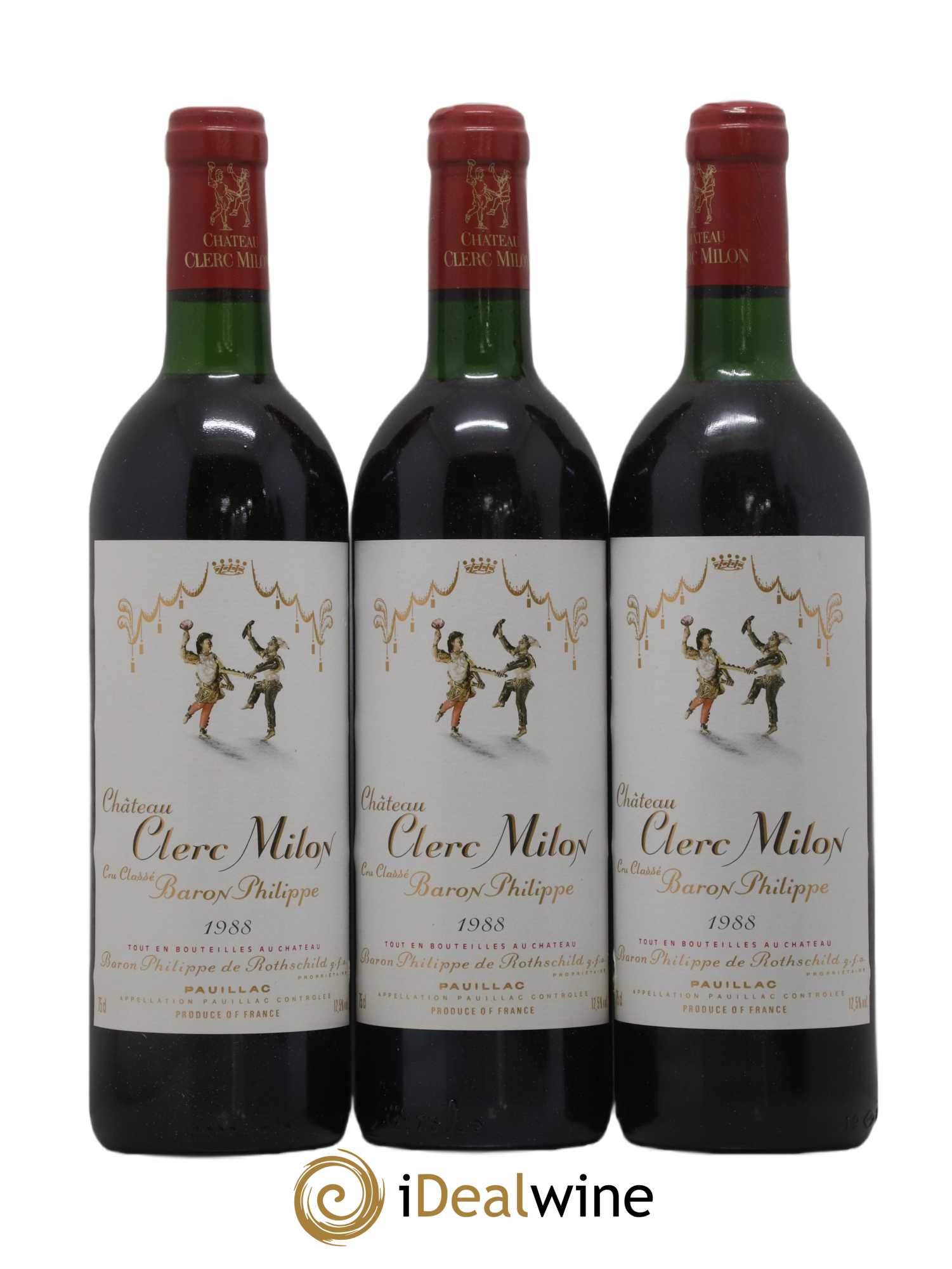 Château Clerc Milon 5ème Grand Cru Classé 1988 - Lot de 6 bouteilles - 1