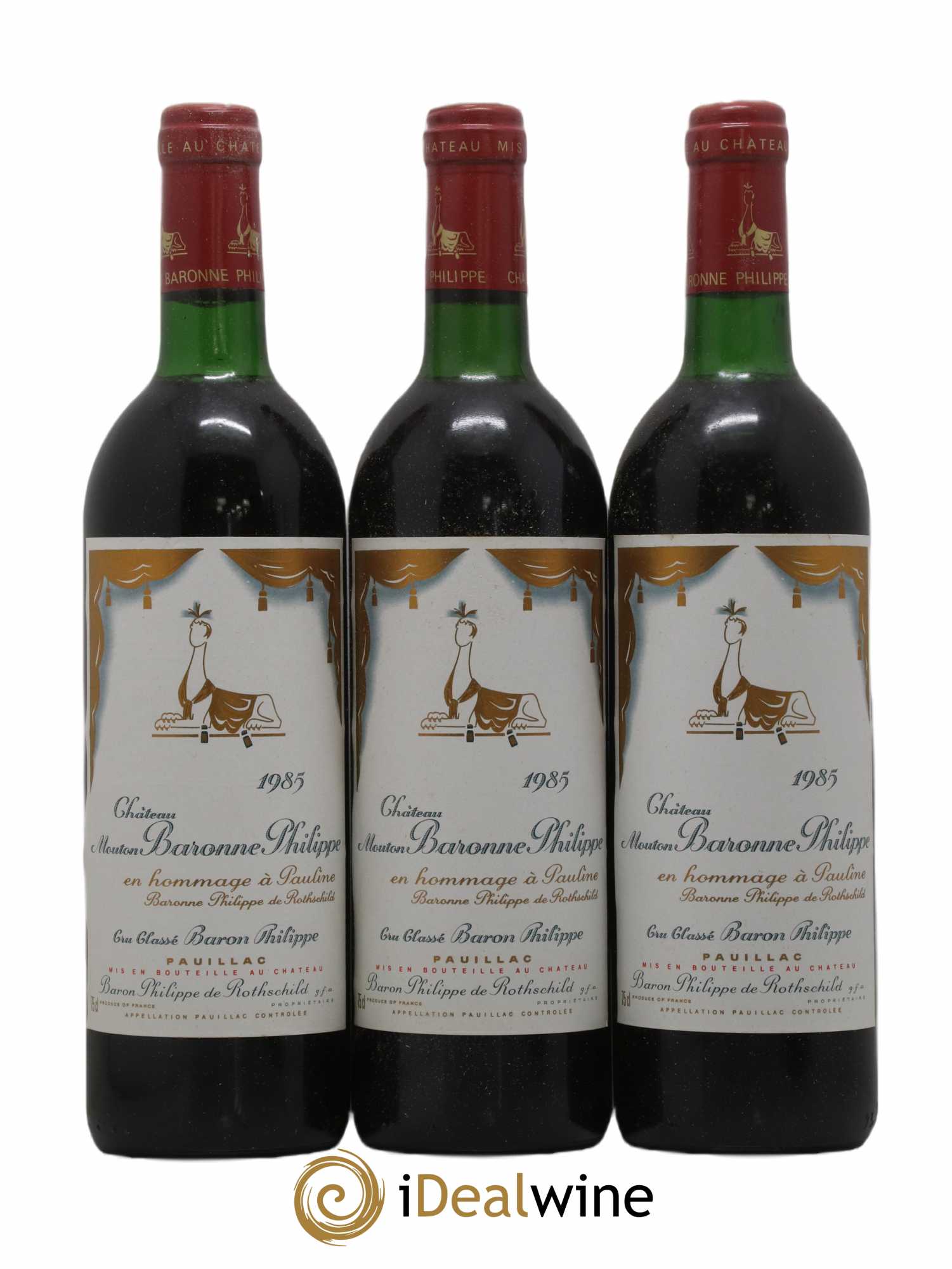 Château d' Armailhac - Mouton Baron(ne) Philippe 5ème Grand Cru Classé 1985 - Lot de 6 bouteilles - 2