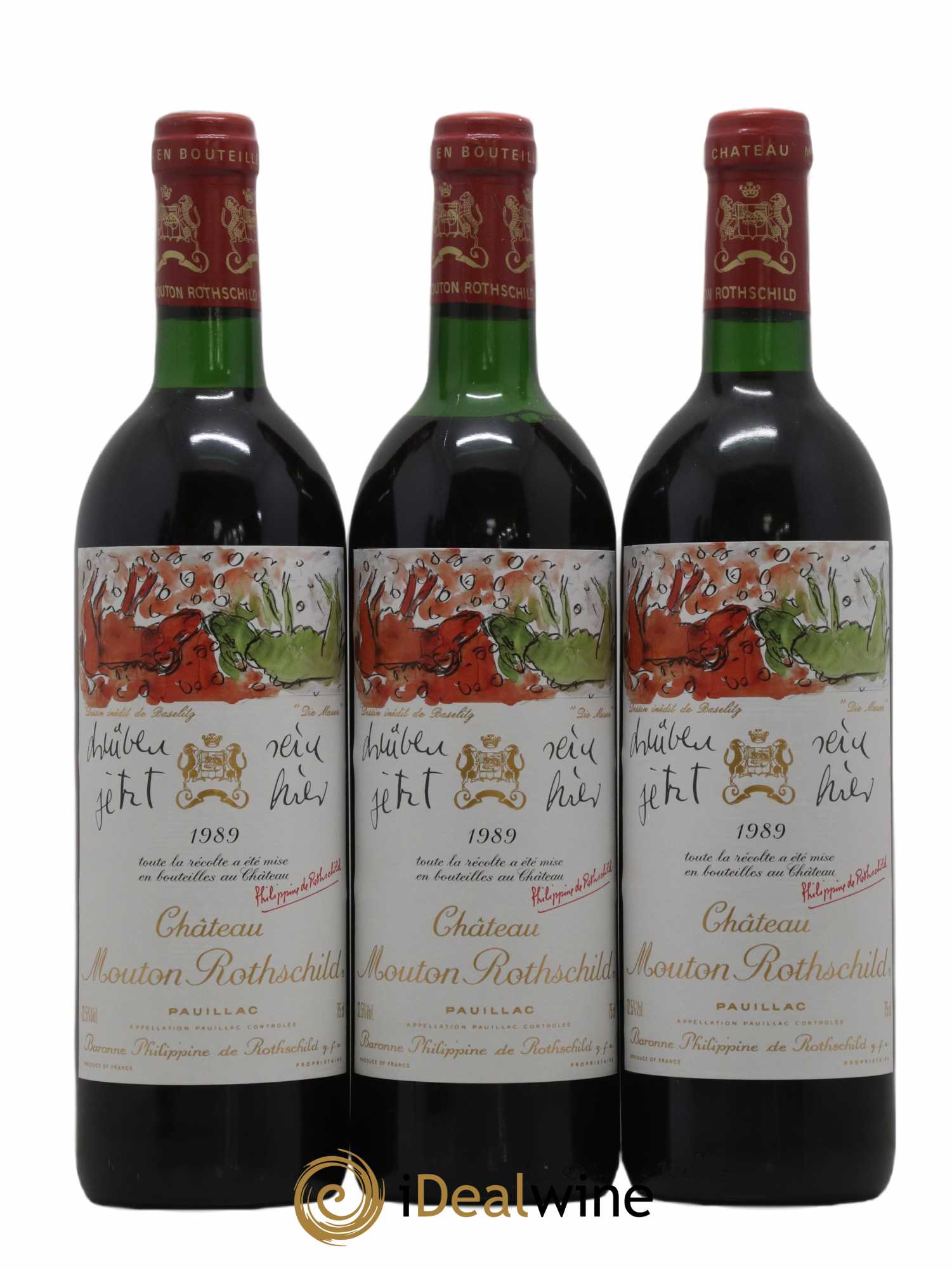 Château Mouton Rothschild 1er Grand Cru Classé 1989 - Lot de 6 bouteilles - 1
