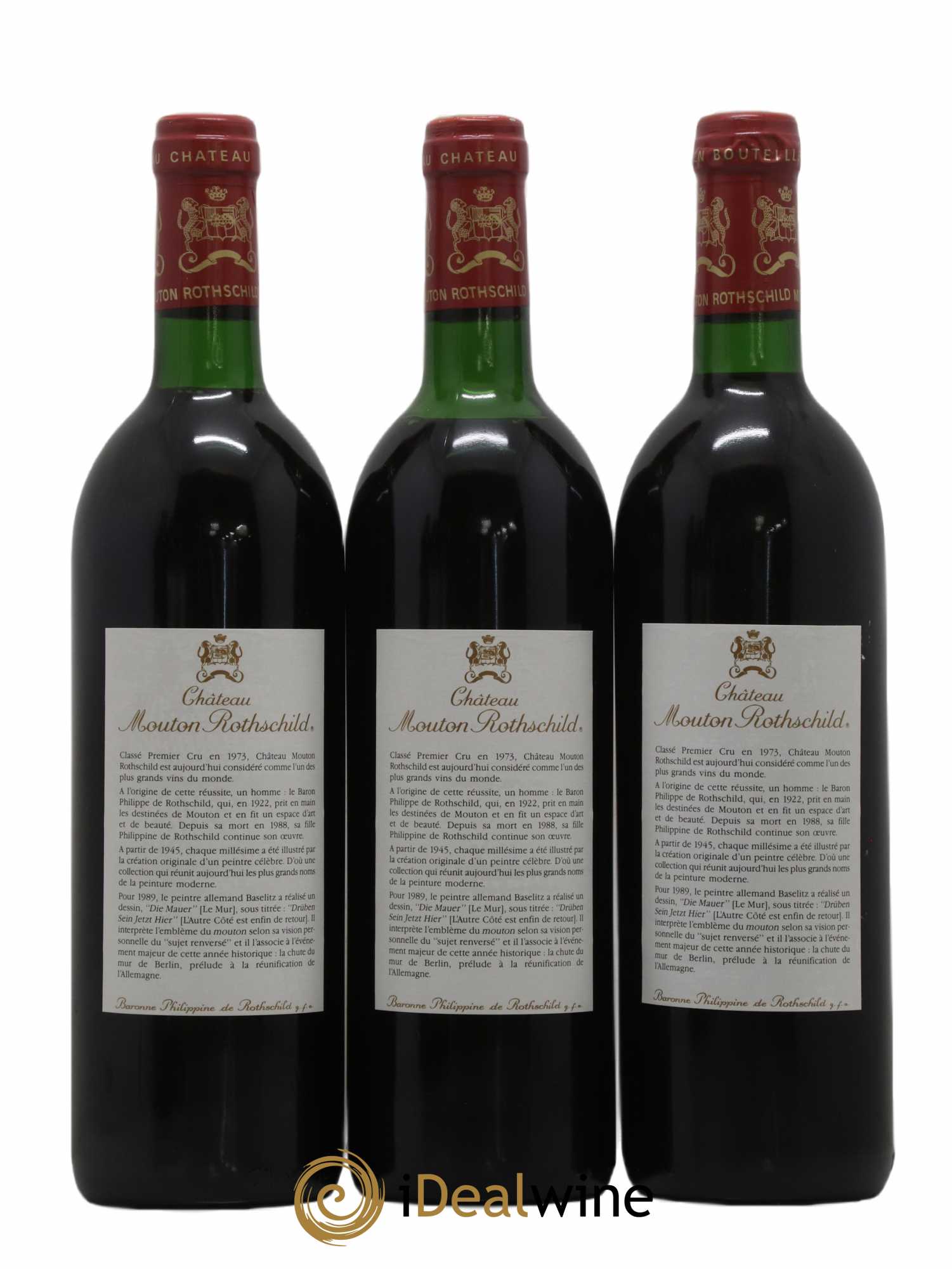Château Mouton Rothschild 1er Grand Cru Classé 1989 - Lot de 6 bouteilles - 2