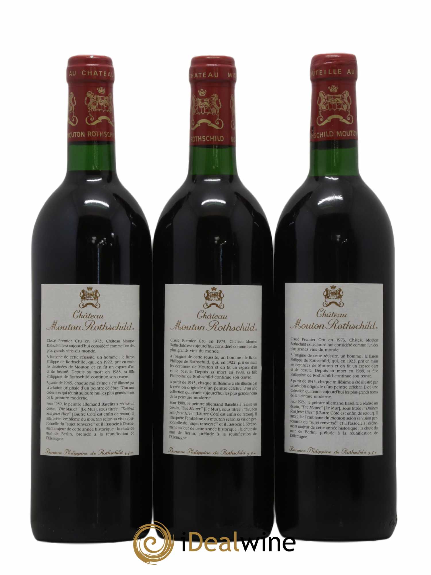 Château Mouton Rothschild 1er Grand Cru Classé 1989 - Lot de 6 bouteilles - 4