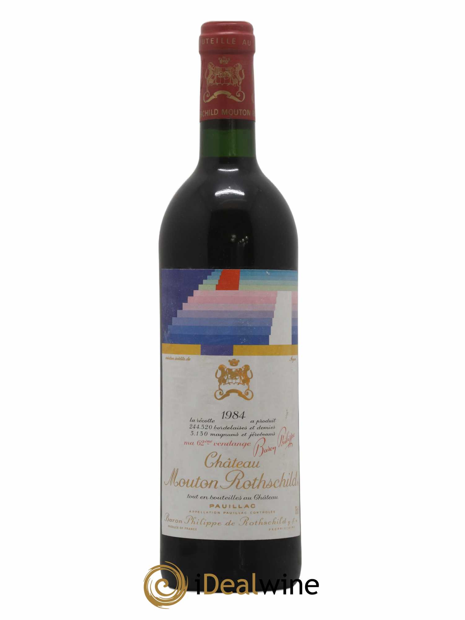 Château Mouton Rothschild 1er Grand Cru Classé 1984 - Lot de 1 bouteille - 0