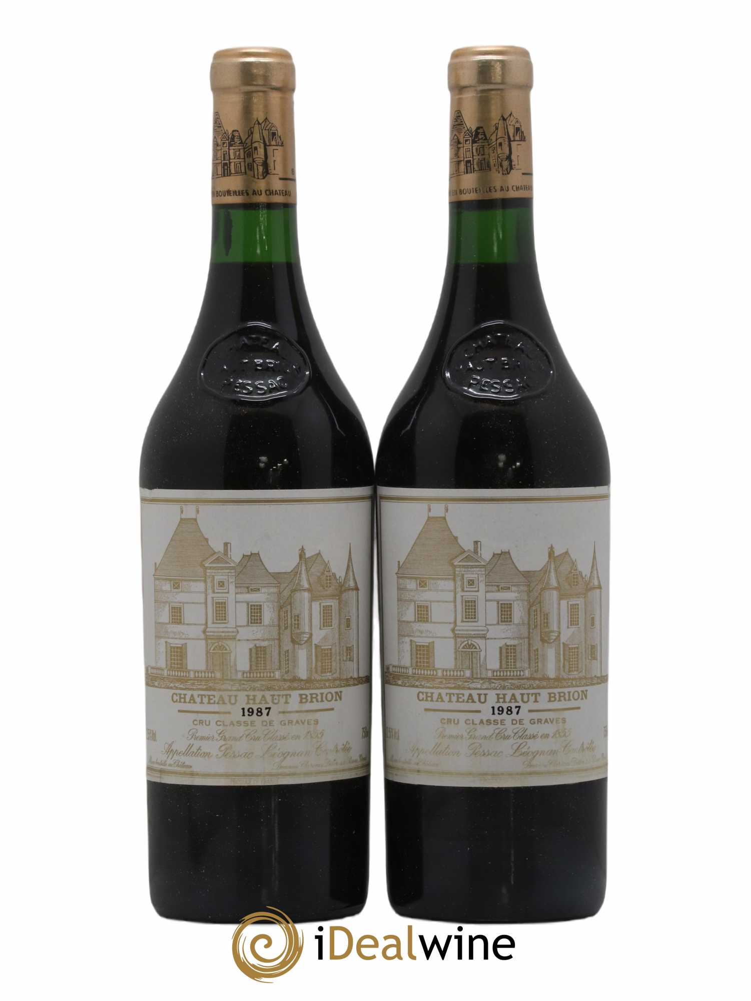 Château Haut Brion 1er Grand Cru Classé 1987 - Lot de 2 bouteilles - 0