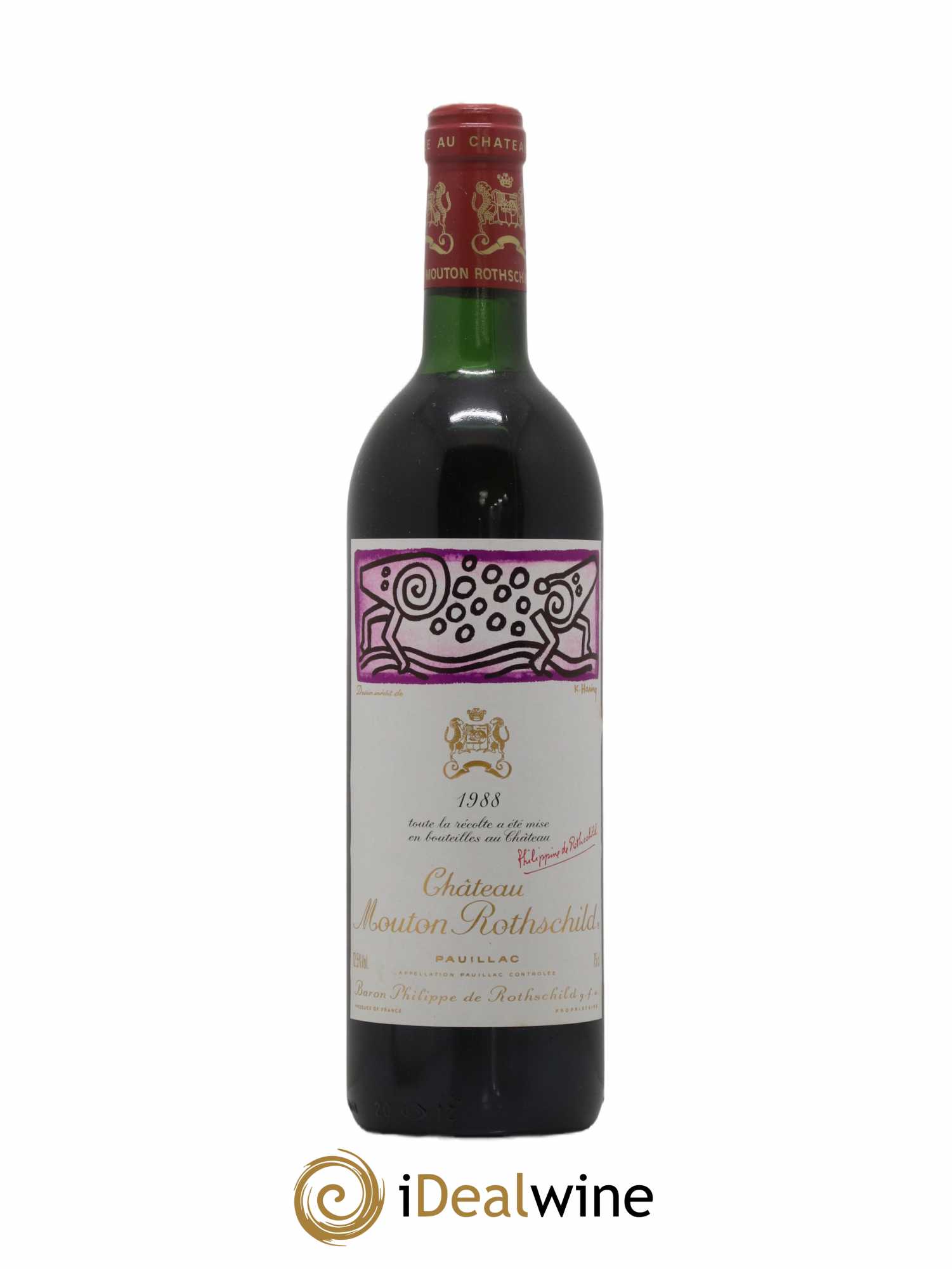Château Mouton Rothschild 1er Grand Cru Classé 1988 - Lot de 1 bouteille - 0