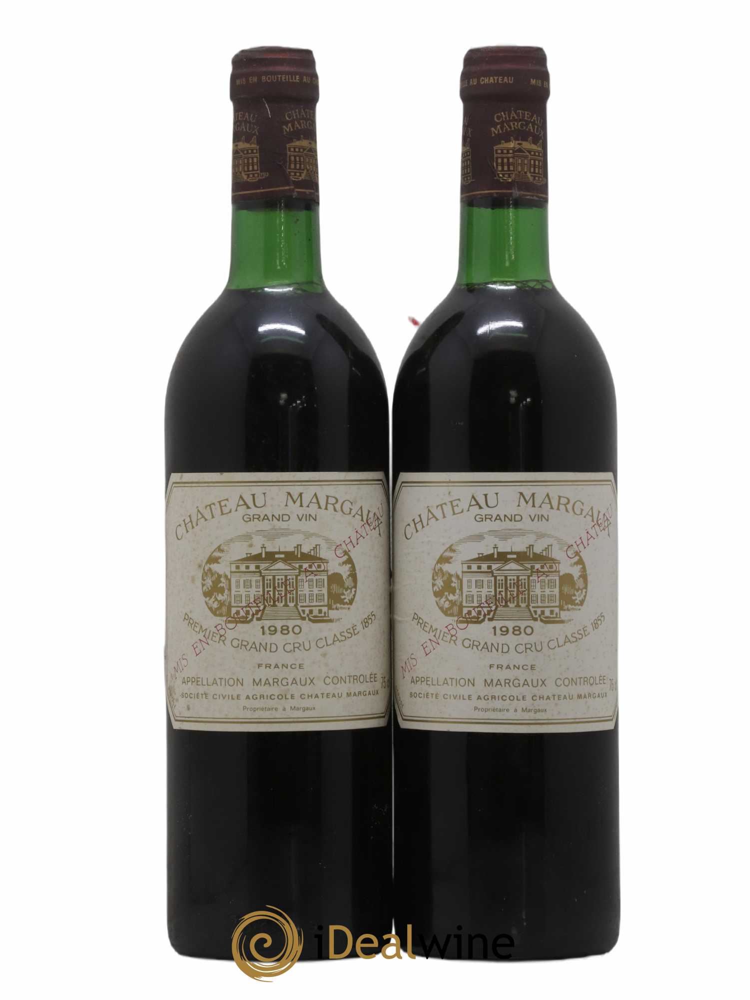 Château Margaux 1er Grand Cru Classé 1980 - Lot de 2 bouteilles - 0