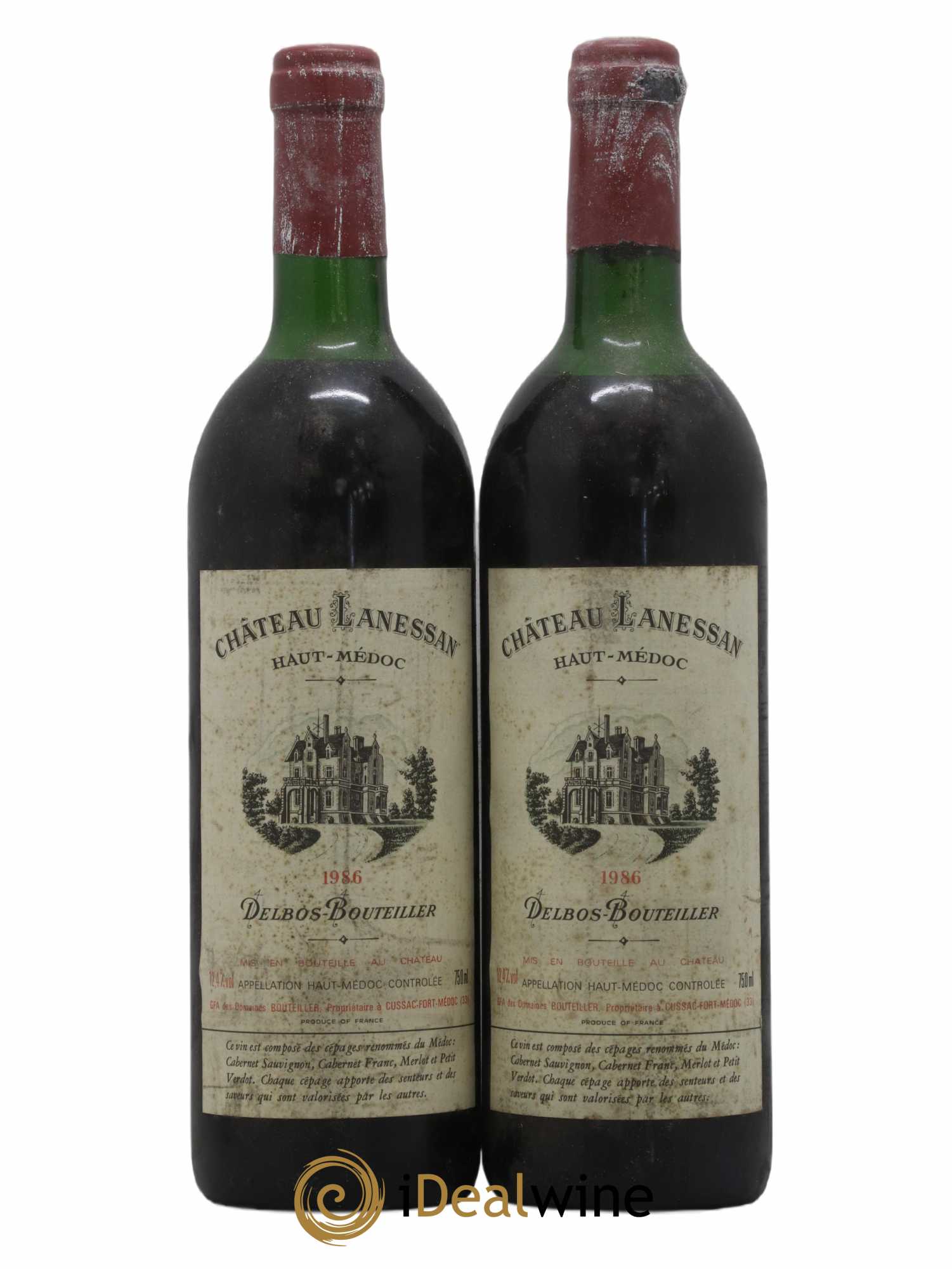 Château Lanessan Cru Bourgeois 1986 - Lot de 2 bouteilles - 0