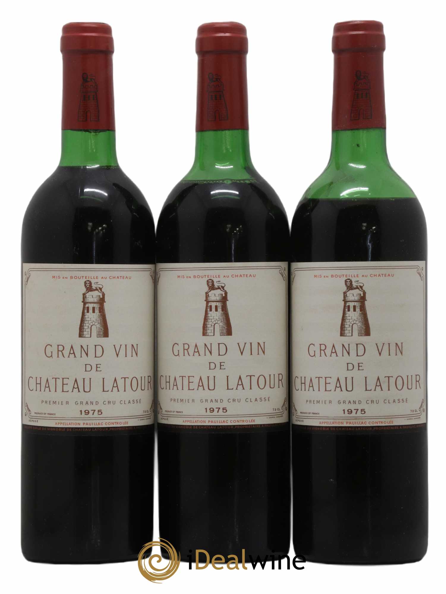 Château Latour 1er Grand Cru Classé 1975 - Lot de 3 bouteilles - 0