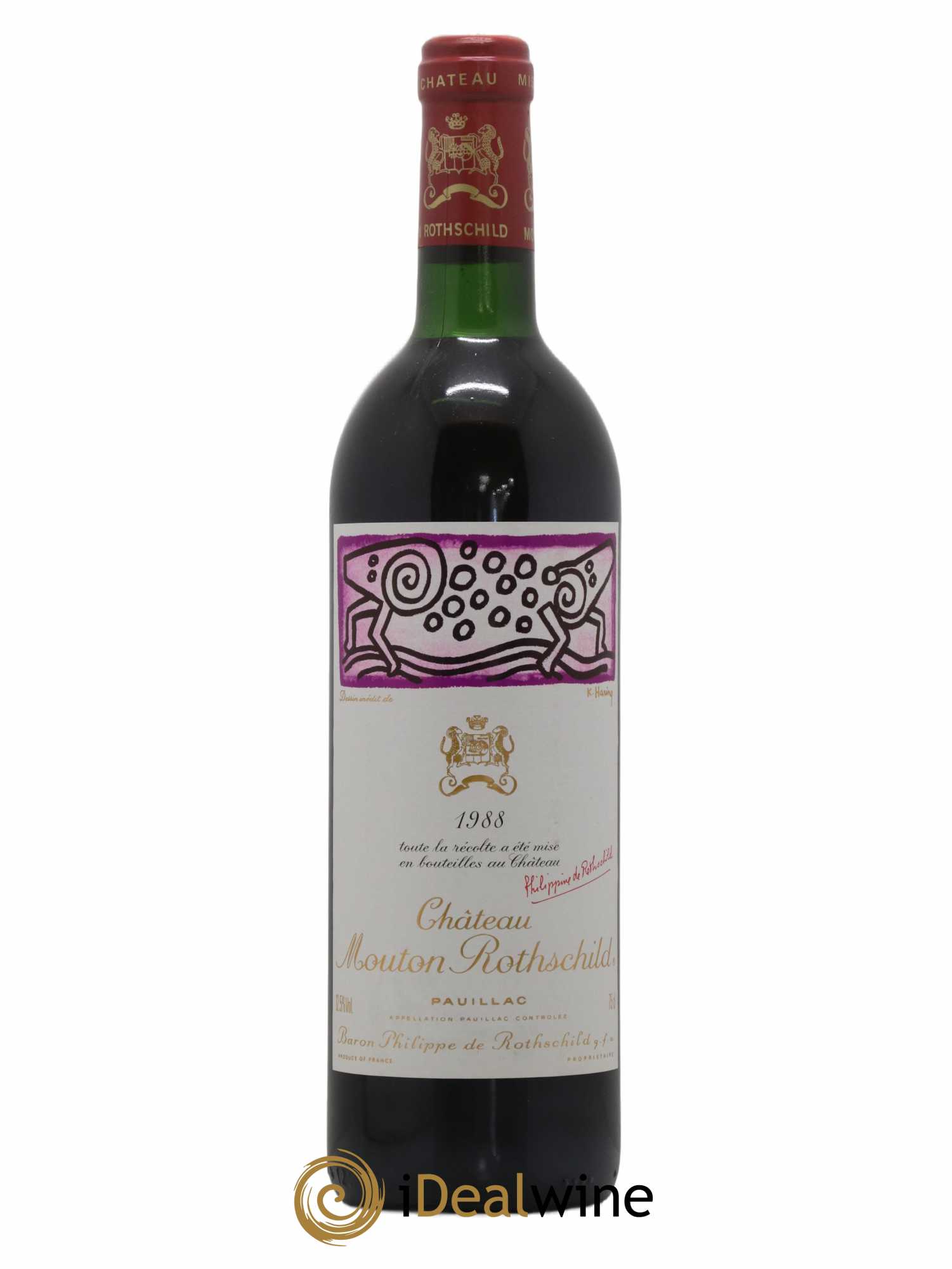 Château Mouton Rothschild 1er Grand Cru Classé 1988 - Lot de 1 bouteille - 0