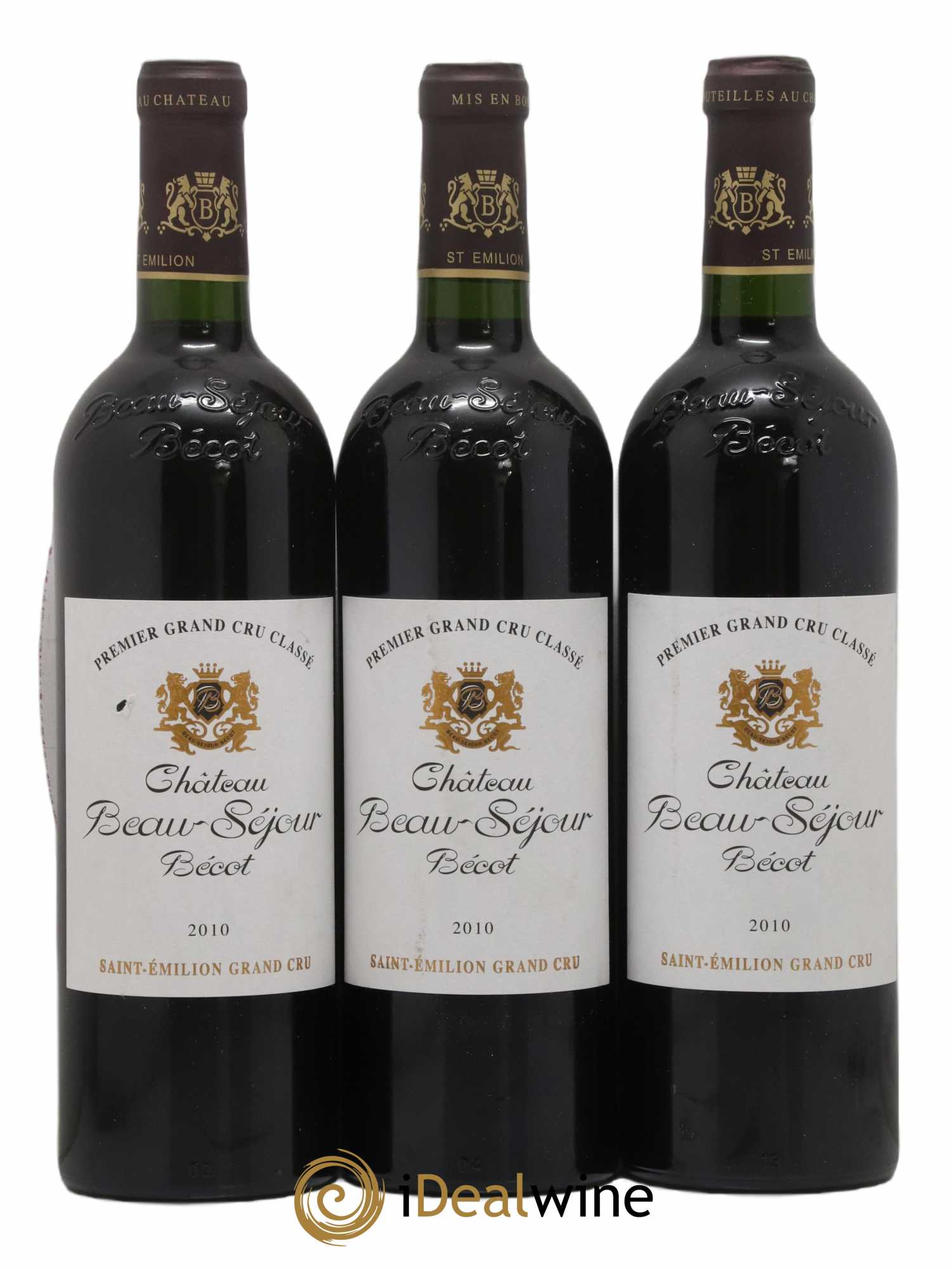 Château Beau-Séjour Bécot 1er Grand Cru Classé B 2010 - Lot de 3 bouteilles - 0