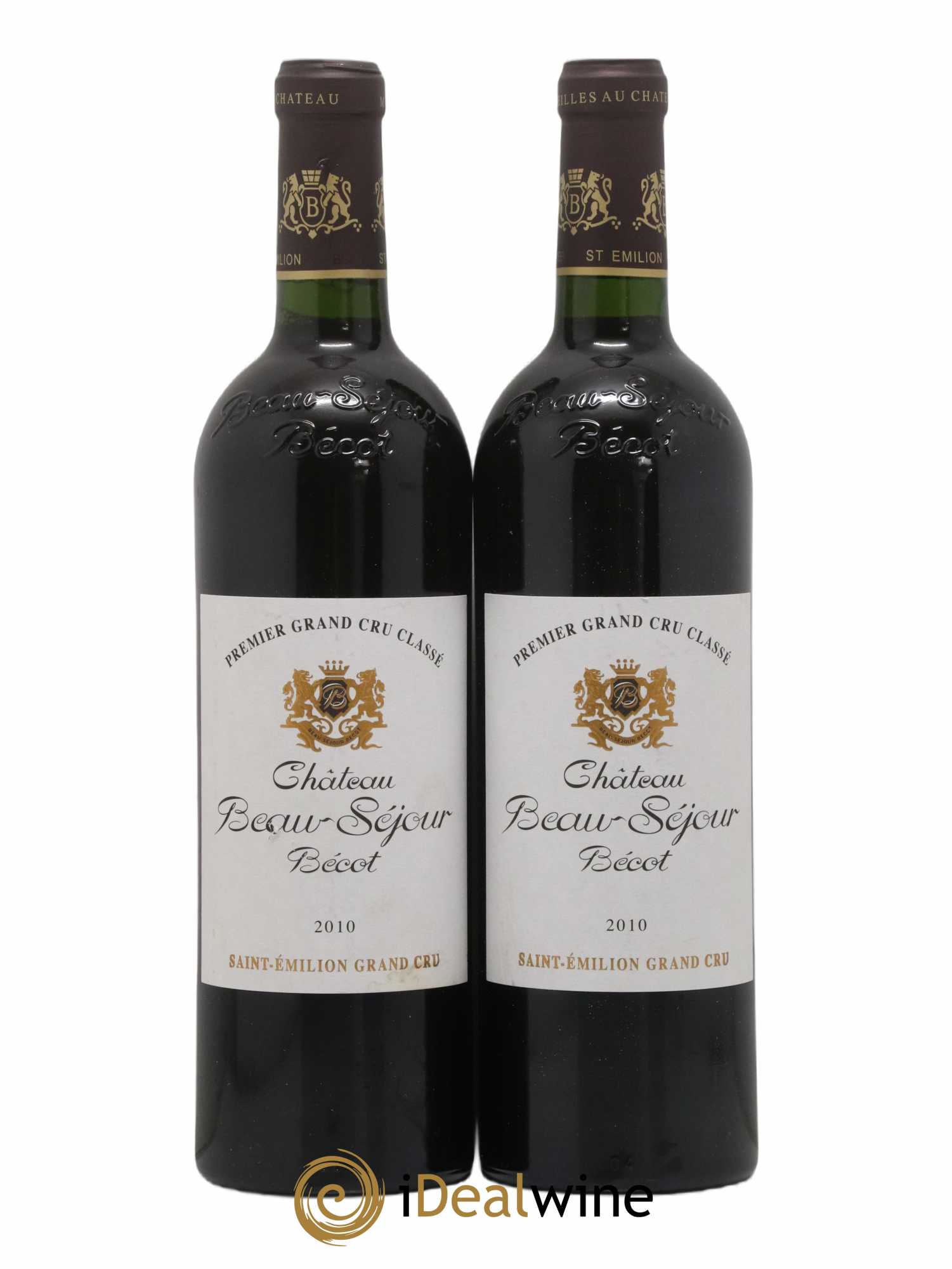 Château Beau-Séjour Bécot 1er Grand Cru Classé B 2010 - Lot de 2 bouteilles - 0