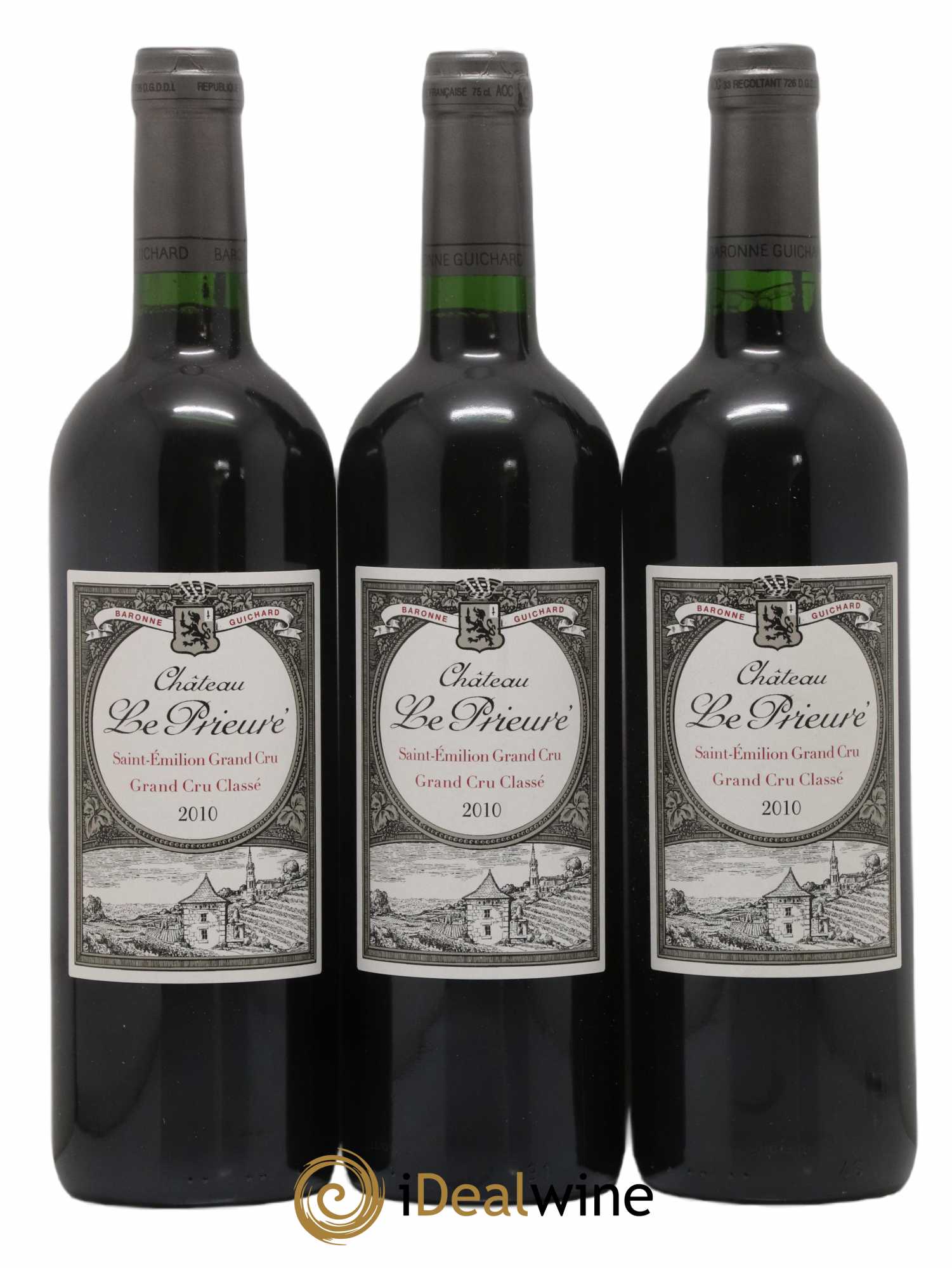Château le Prieuré Grand Cru Classé 2010 - Lot of 3 bottles - 0