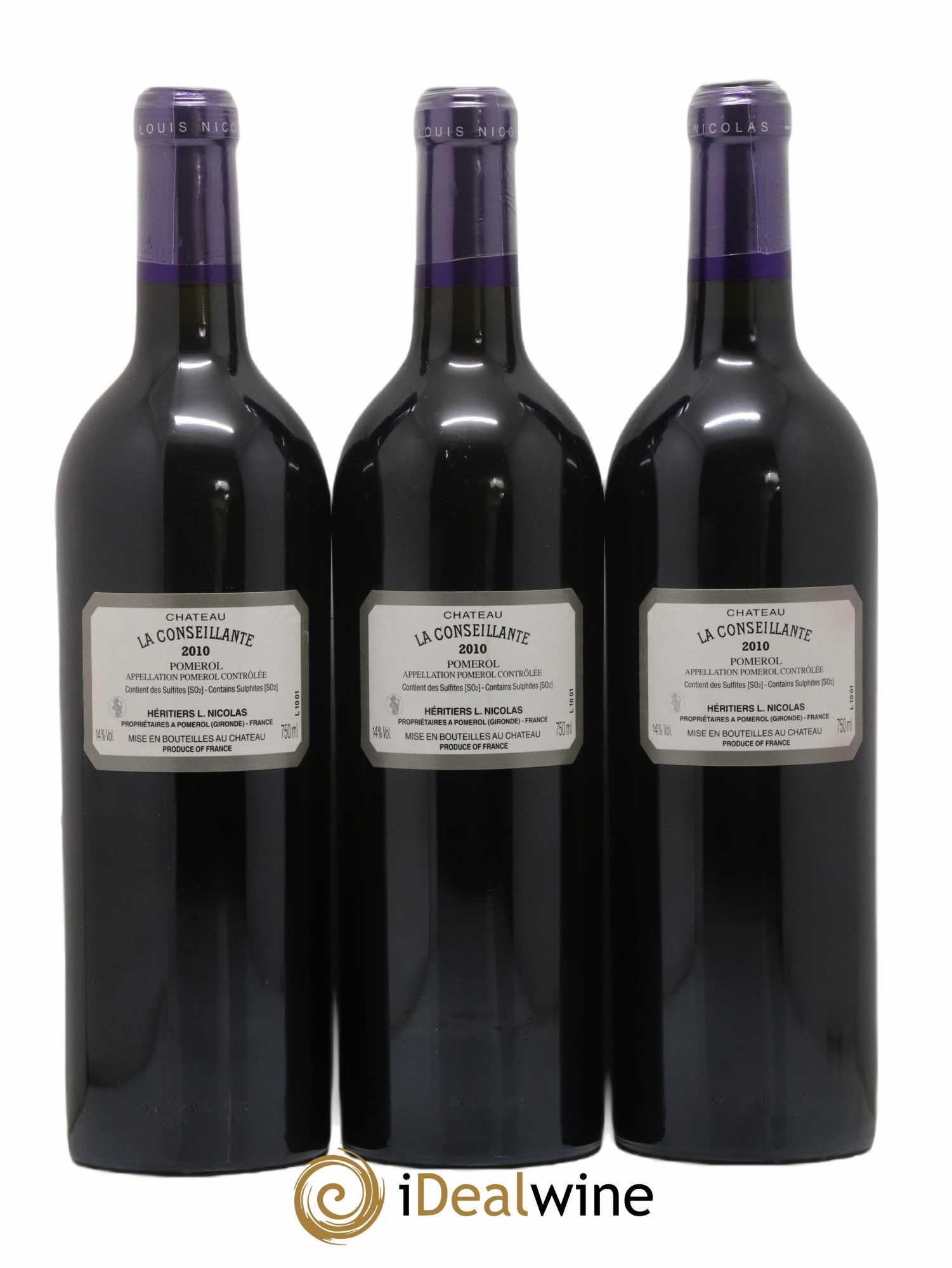 Château la Conseillante 2010 - Lot de 3 bouteilles - 1