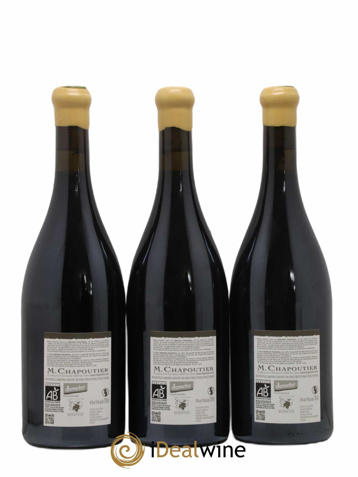 Hermitage Ermitage l'Ermite Chapoutier 2009 - Lot de 3 bouteilles - 1