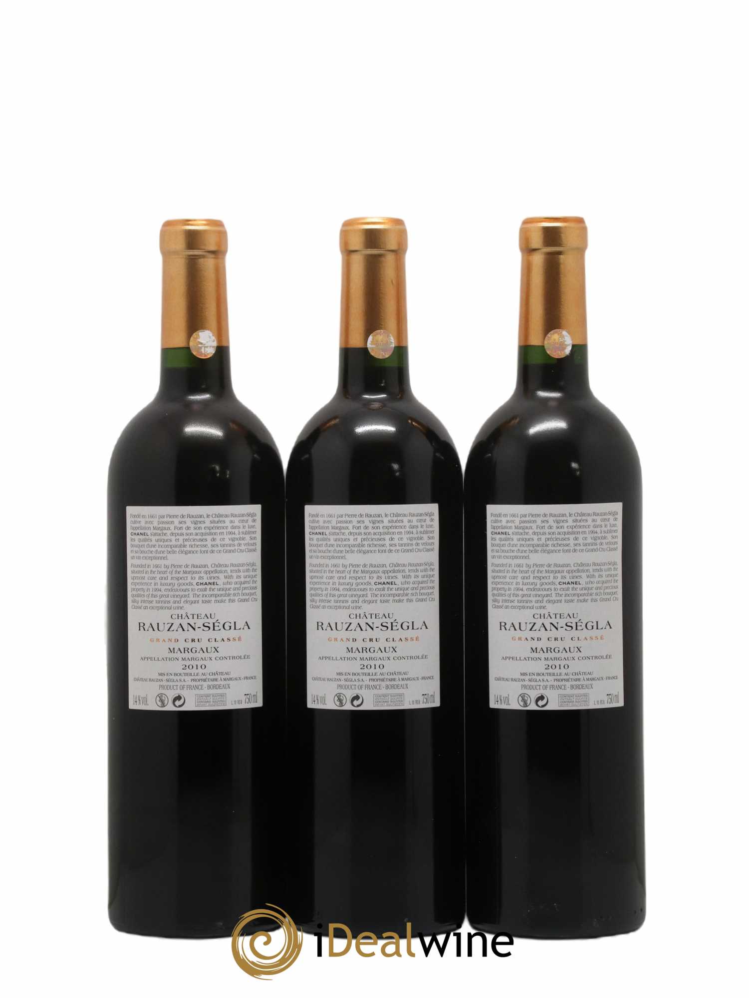 Château Rauzan Ségla Grand Cru Classé 2010 - Posten von 6 Flaschen - 2