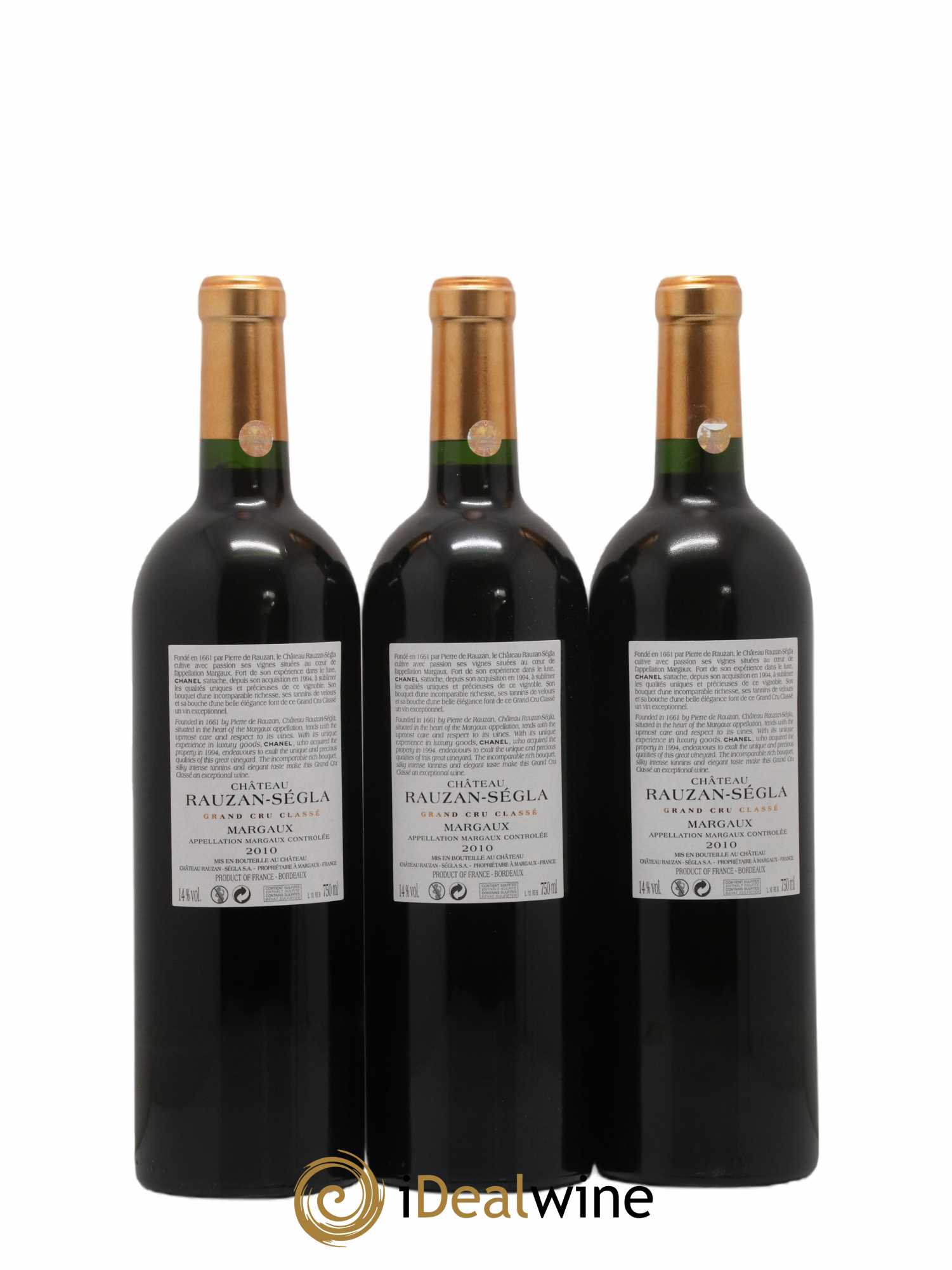 Château Rauzan Ségla Grand Cru Classé 2010 - Posten von 6 Flaschen - 4