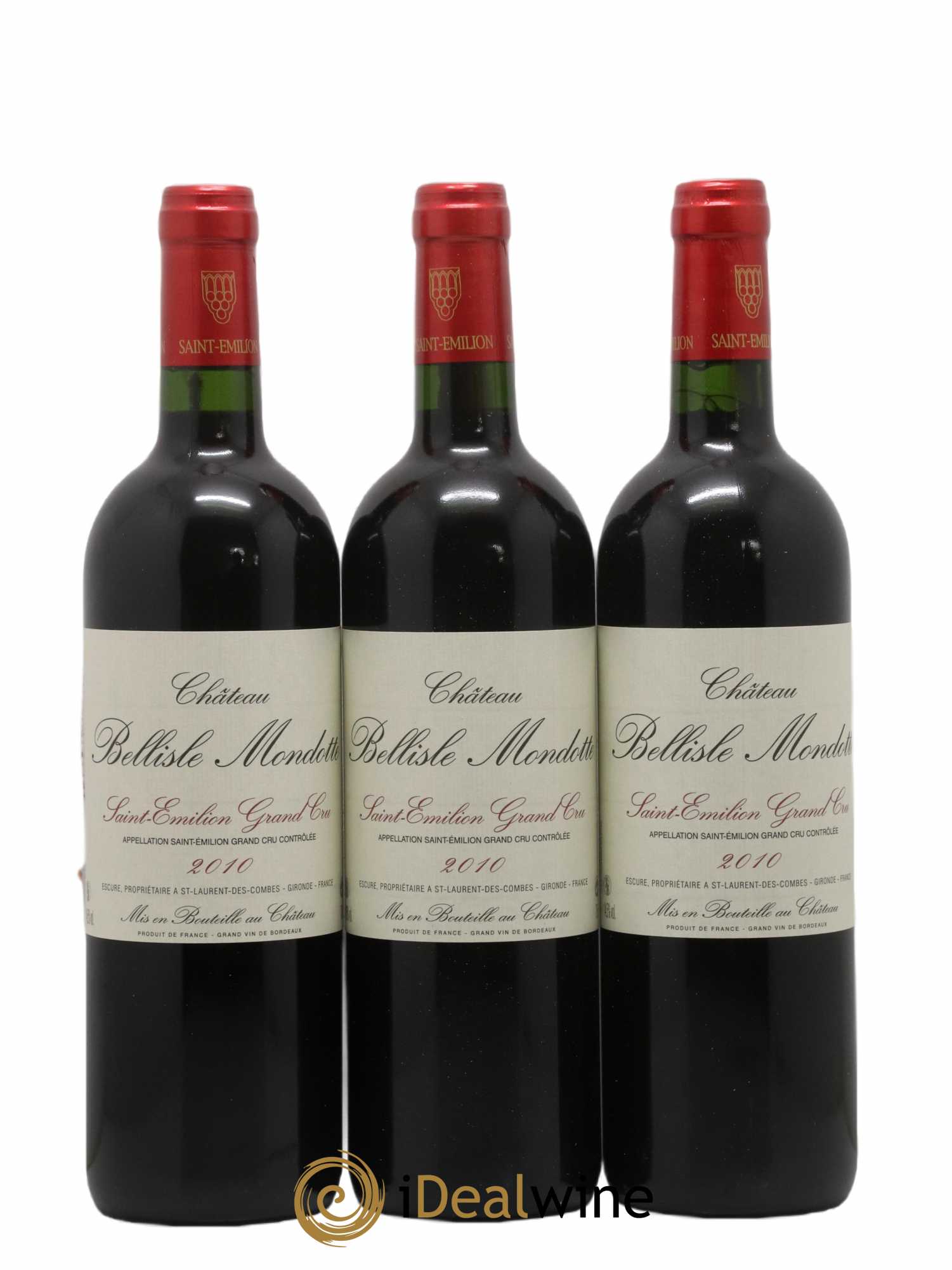 Château Bellisle Mondotte 2010 - Lot de 3 bouteilles - 0