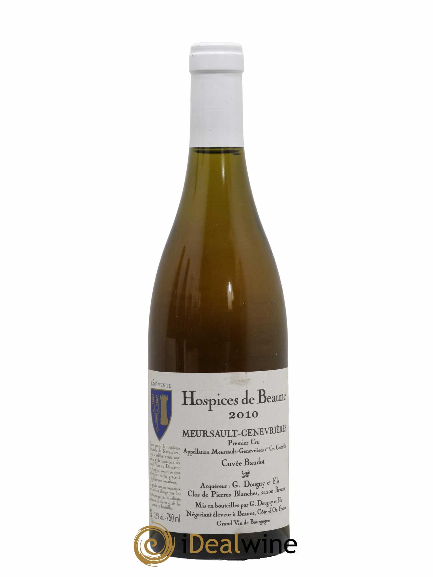 Meursault 1er Cru Genevrières Cuvée Baudot Hospices de Beaune 2010 - Lot de 1 bouteille - 0