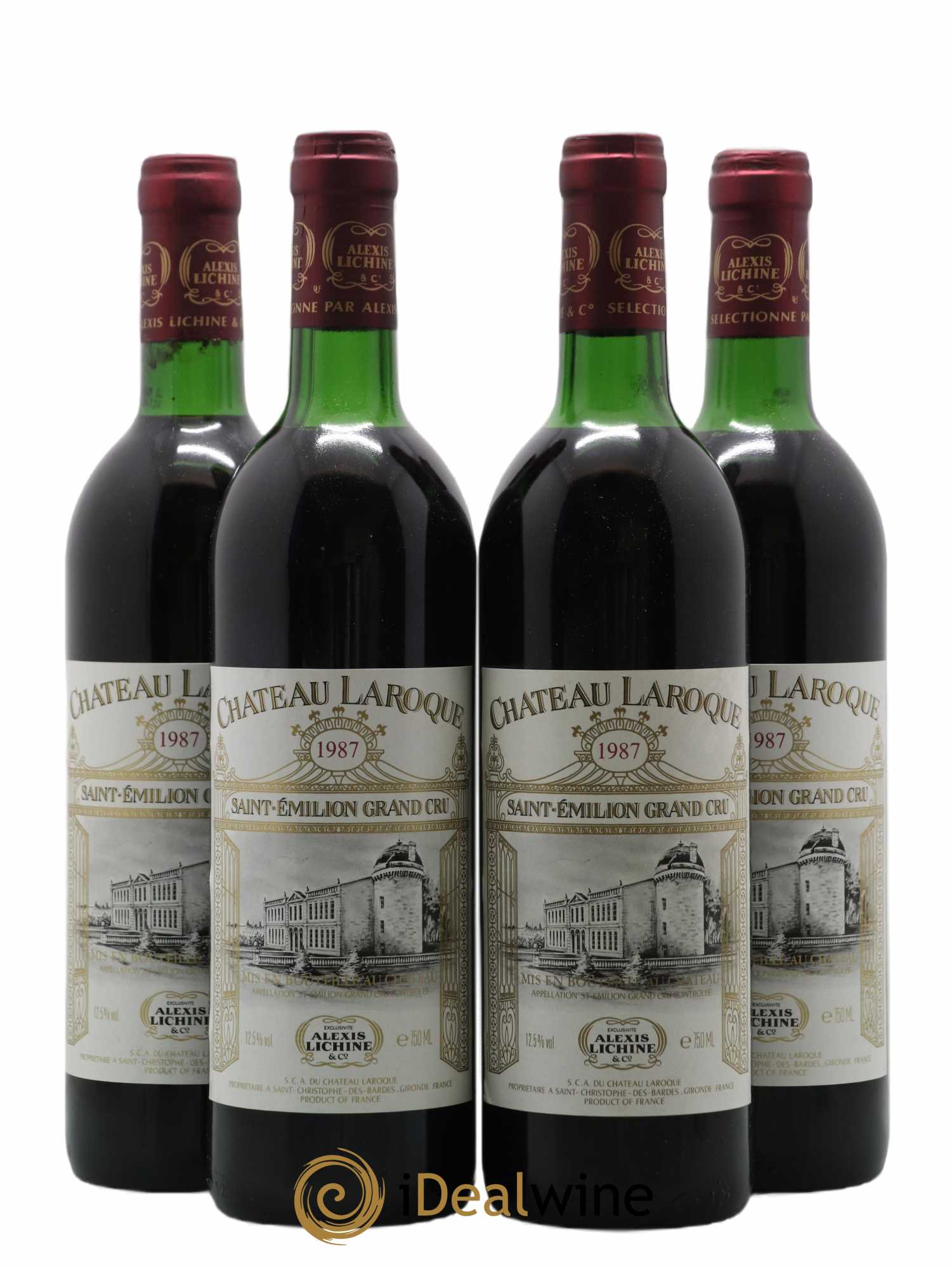 Château Laroque Grand Cru Classé 1987 - Lot de 4 bouteilles - 0