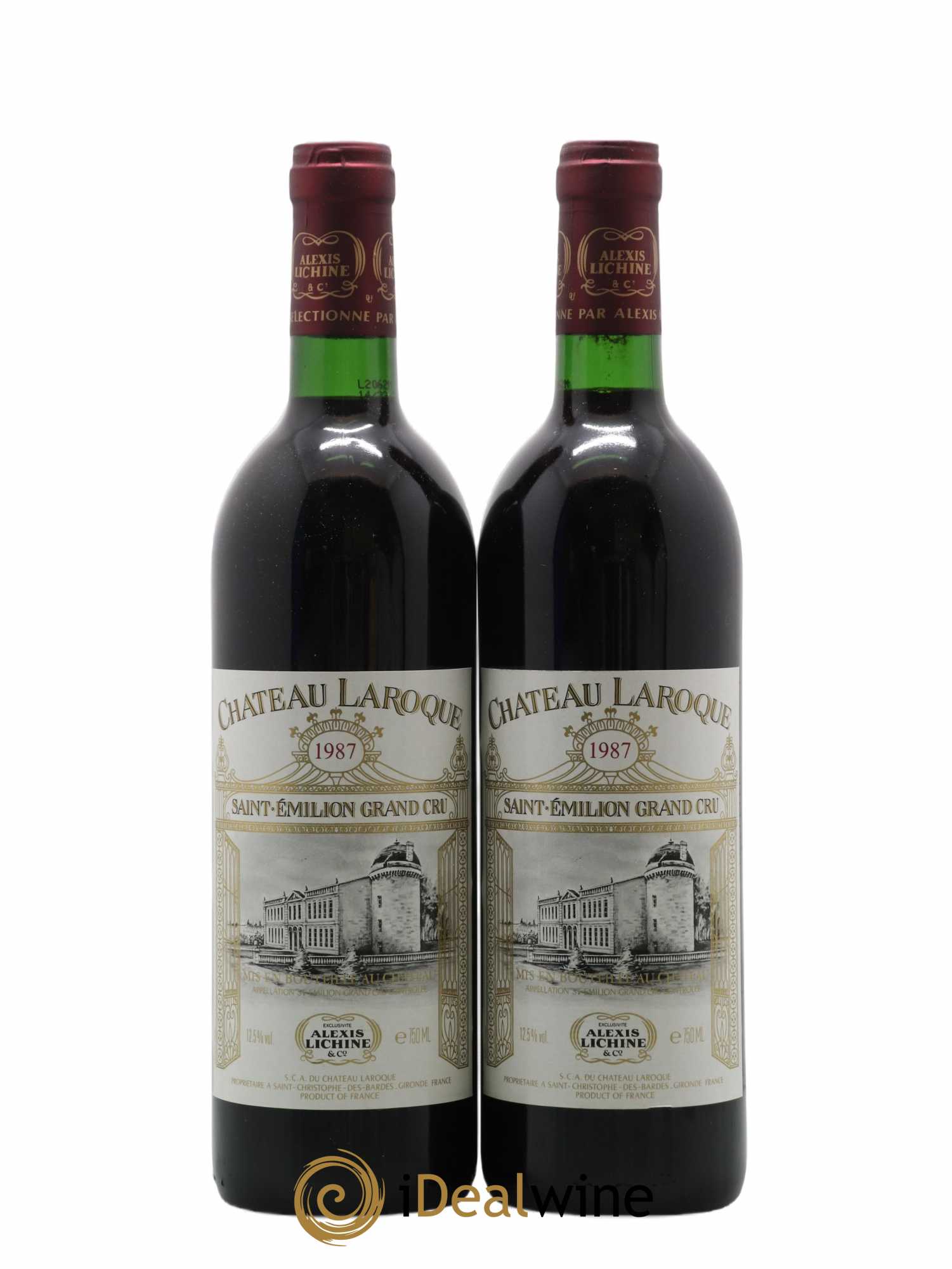 Château Laroque Grand Cru Classé 1987 - Lot de 2 bouteilles - 0