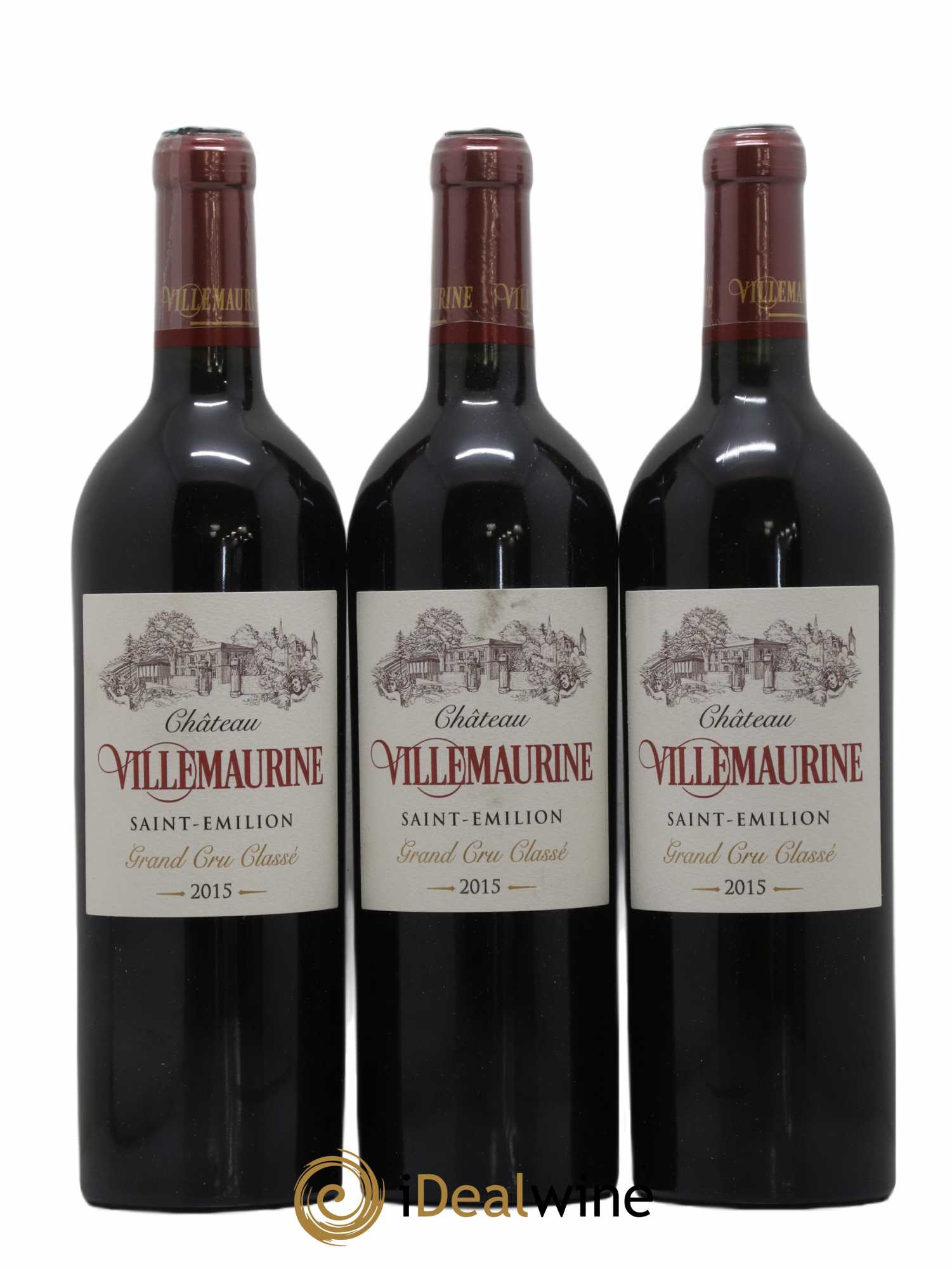 Château Villemaurine Grand Cru Classé 2015 - Lot de 3 bouteilles - 0