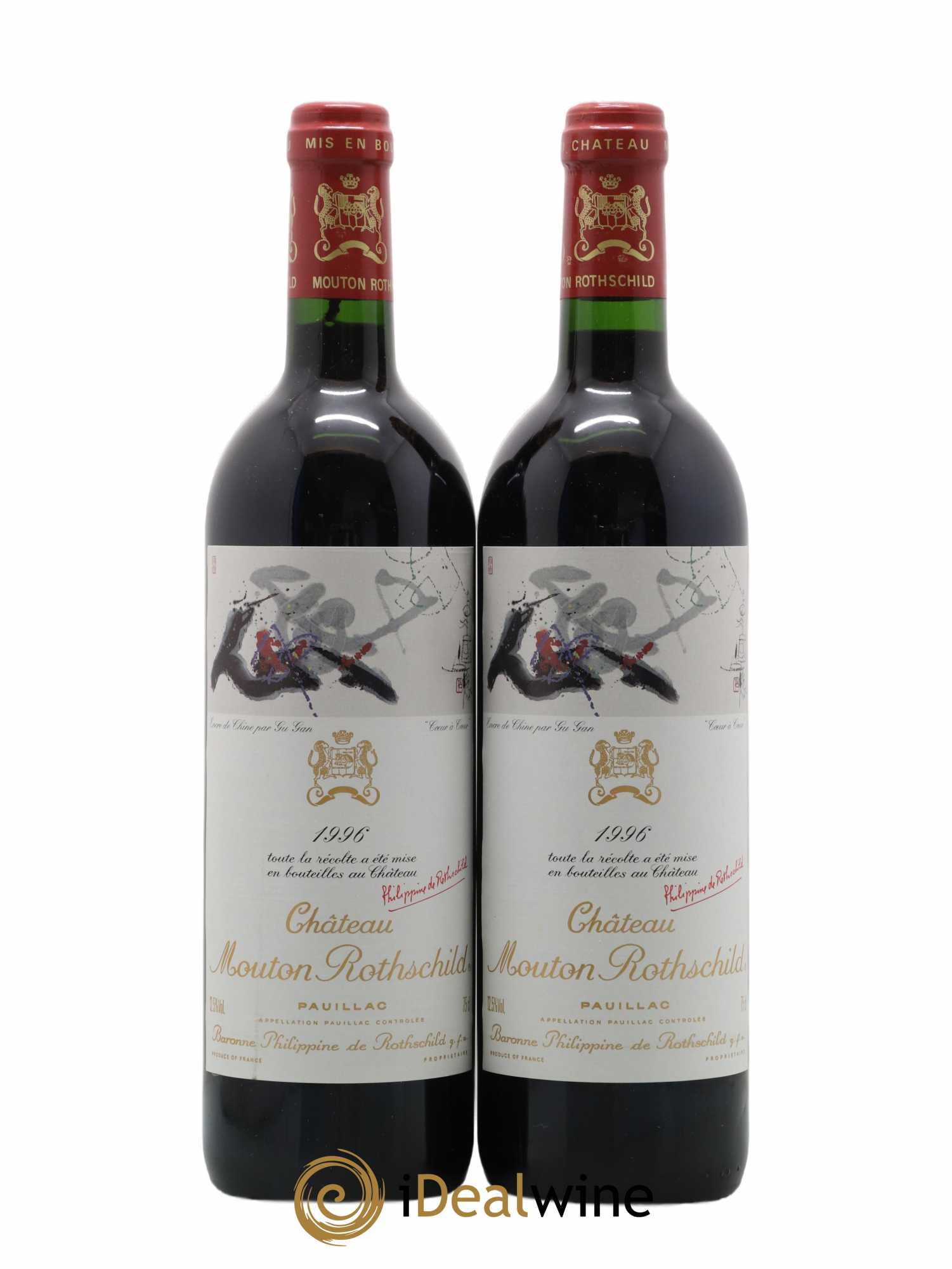 Château Mouton Rothschild 1er Grand Cru Classé 1996 - Lot de 2 bouteilles - 0