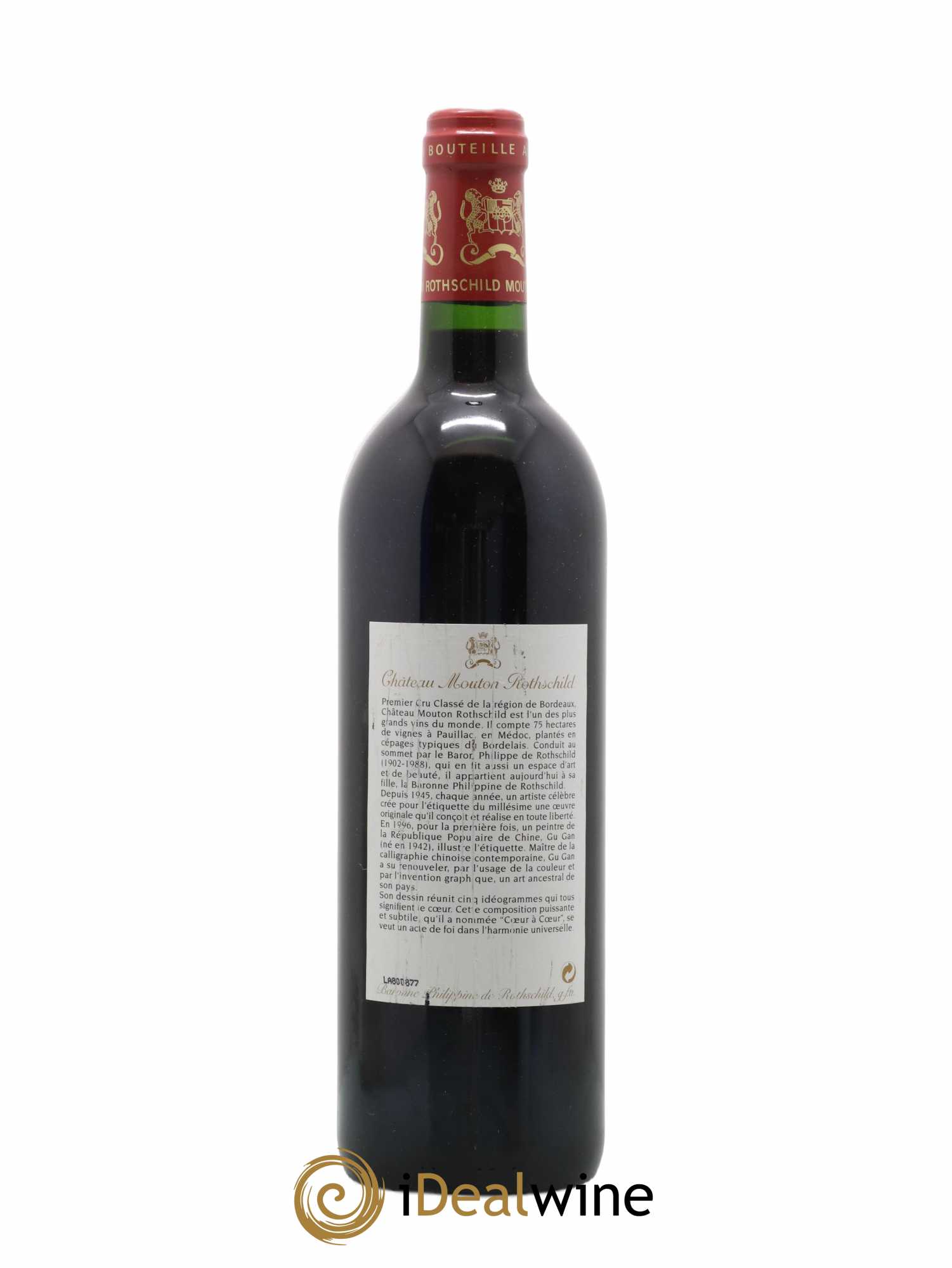 Château Mouton Rothschild 1er Grand Cru Classé 1996 - Lot de 1 bouteille - 1
