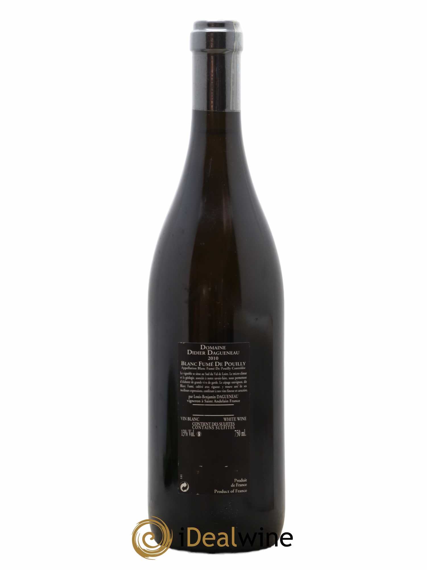Vin de France (anciennement Pouilly-Fumé) Silex Dagueneau (Domaine Didier - Louis-Benjamin) 2010 - Lot de 1 bouteille - 1