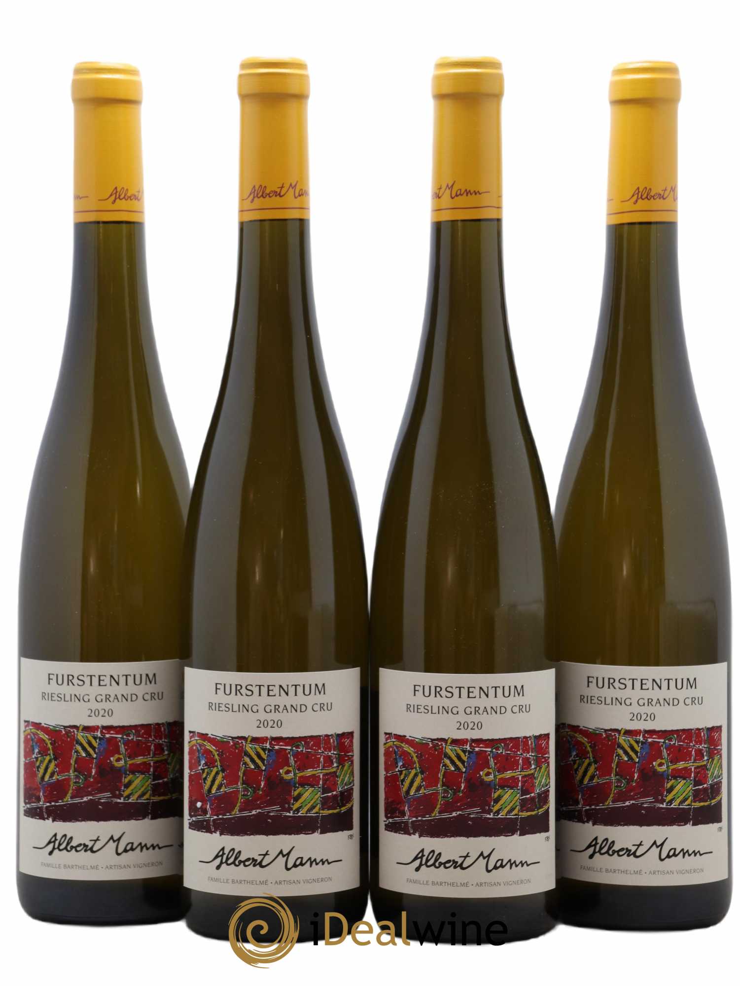 Alsace Riesling Grand Cru Furstentum Albert Mann 2020 - Lot de 4 bouteilles - 0
