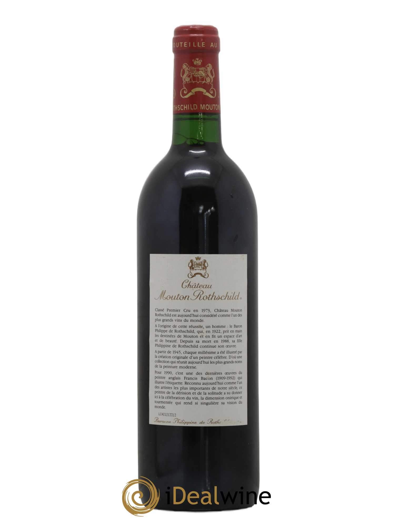 Château Mouton Rothschild 1er Grand Cru Classé 1990 - Lot de 1 bouteille - 1