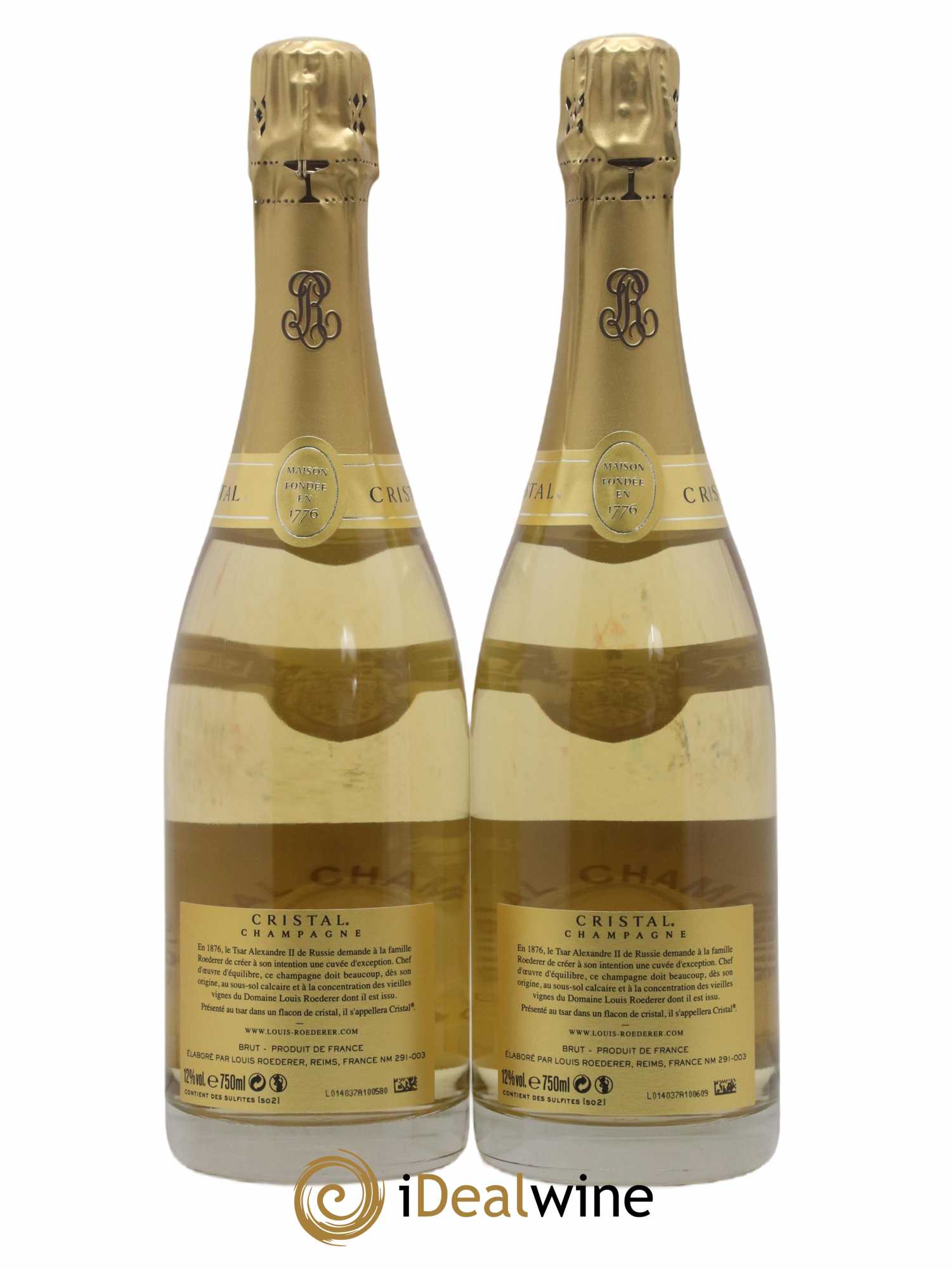 Cristal Louis Roederer 2013 - Lot de 2 bouteilles - 1