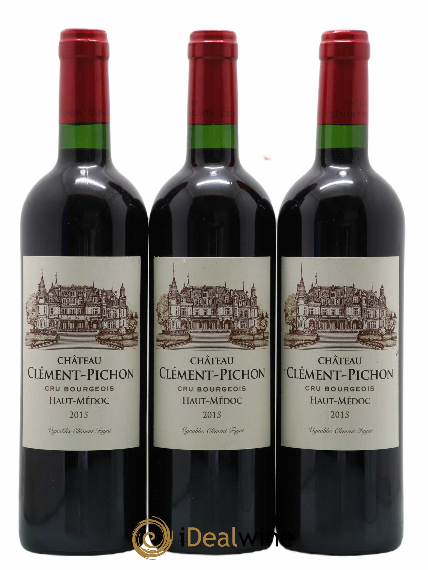Château Clément-Pichon Cru Bourgeois 2015 - Lot de 3 bouteilles - 0