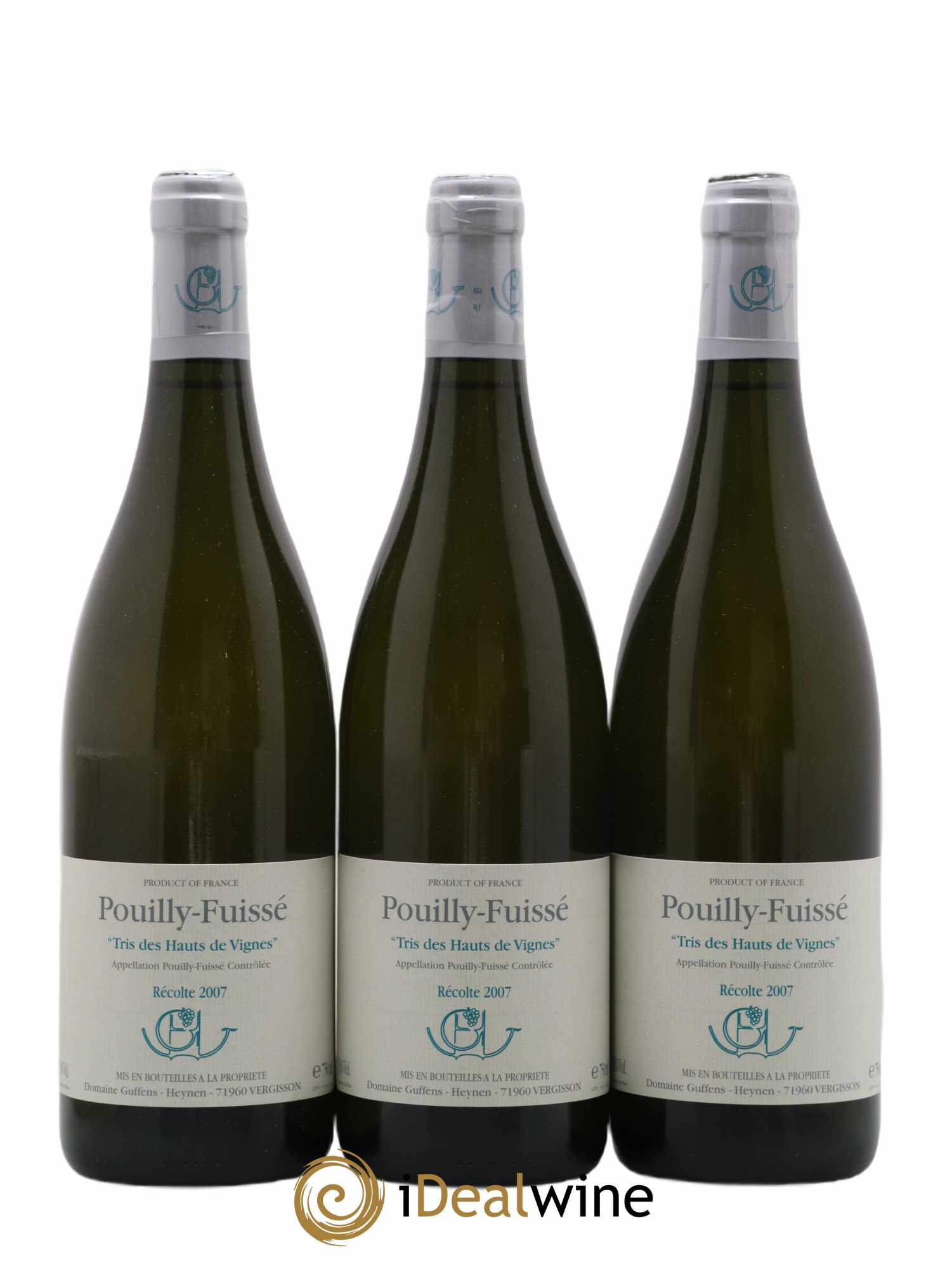 Pouilly-Fuissé Tris des Hauts des Vignes Guffens-Heynen 2007 - Lot de 3 bouteilles - 0