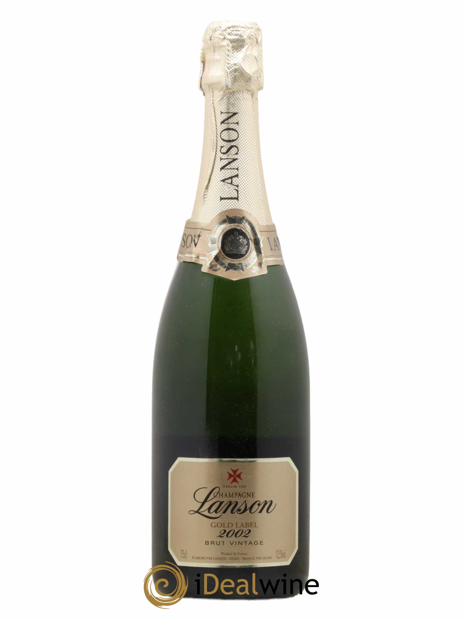 Gold Label Lanson 2002 - Lot de 1 bouteille - 0