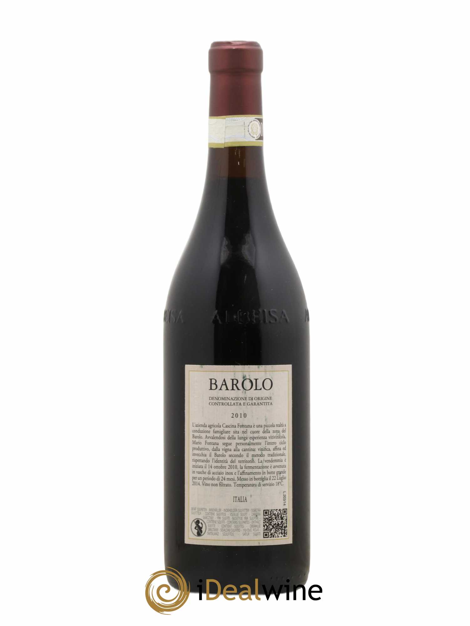 Barolo Cascina Fontana 2010 - Lot de 1 bouteille - 1