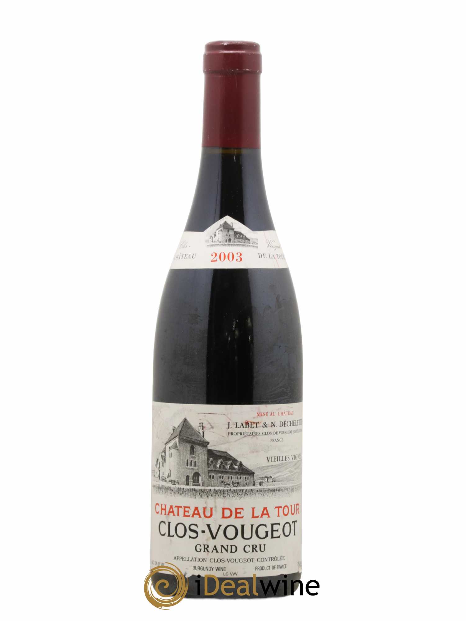 Clos de Vougeot Grand Cru Vieilles Vignes Château de La Tour 2003 - Lot de 1 bouteille - 0
