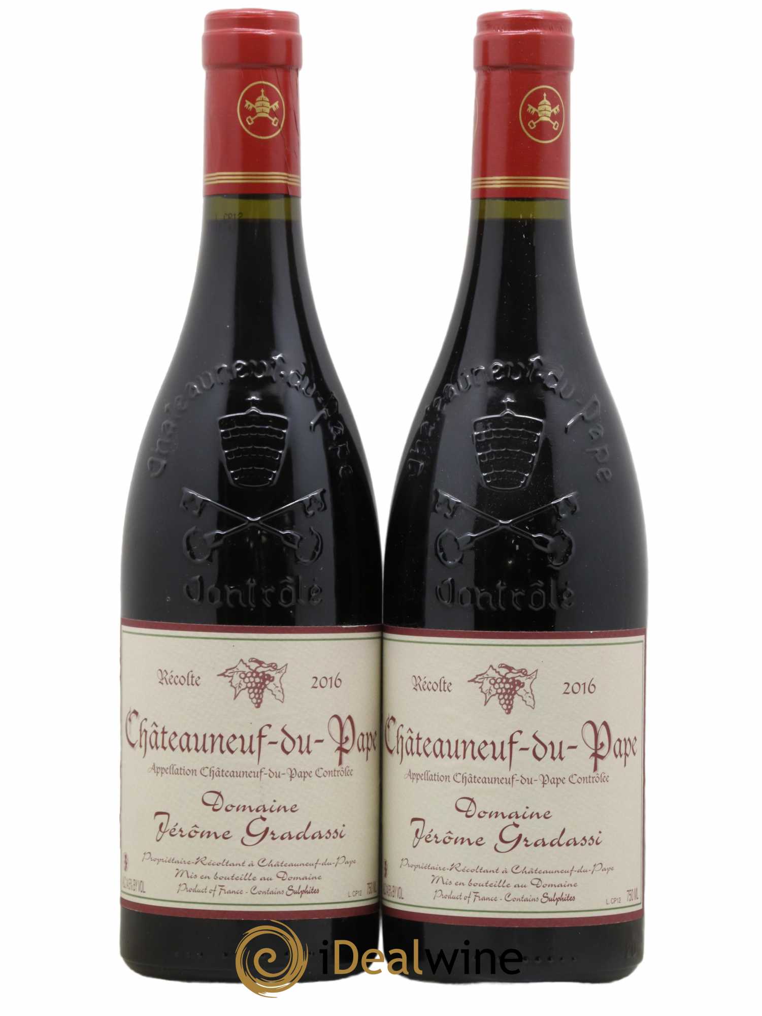 Châteauneuf-du-Pape Jérôme Gradassi 2016 - Lot de 2 bouteilles - 0