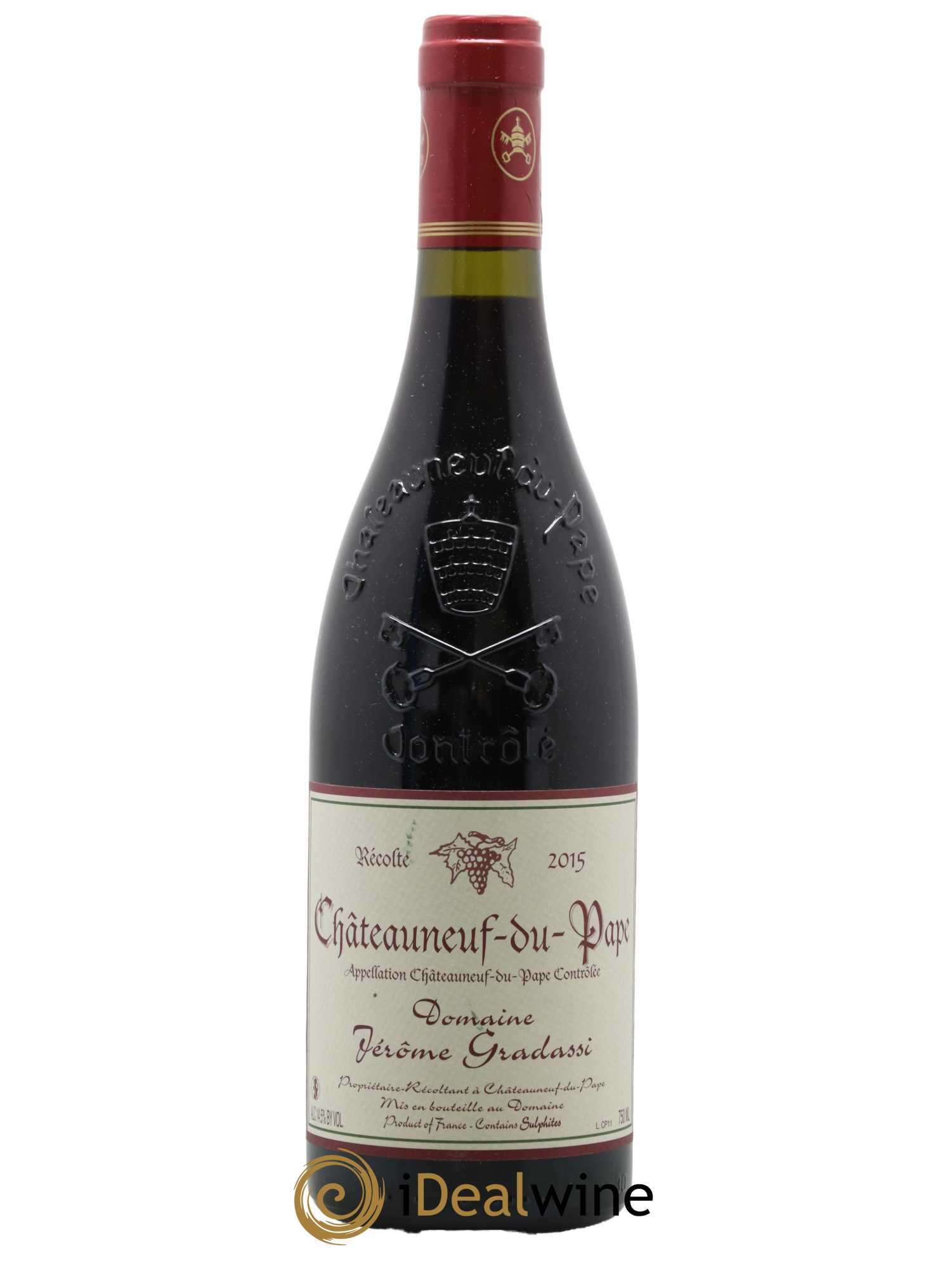 Châteauneuf-du-Pape Jérôme Gradassi 2015 - Posten von 1 Flasche - 0