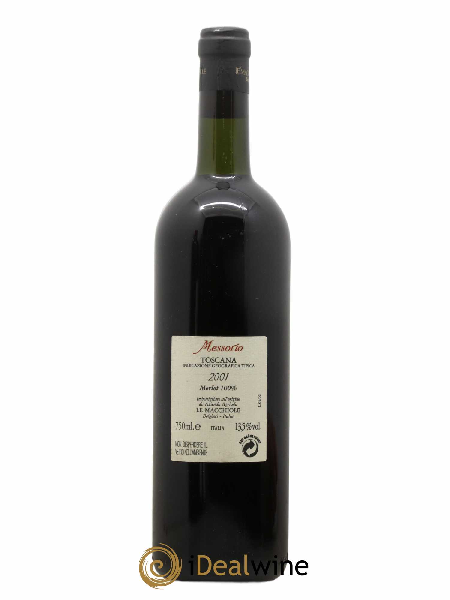 Toscana IGT Le Macchiole Messorio 2001 - Lot de 1 bouteille - 1